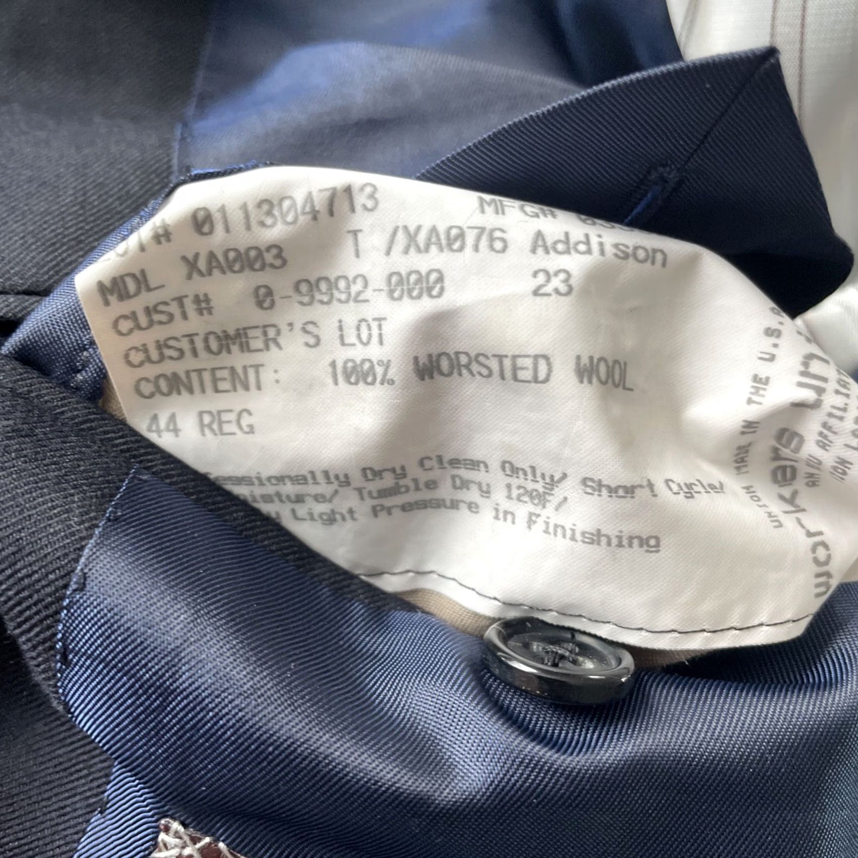 Vintage Hickey Freeman x Loro Piana Super 150's Blazer Mens 44R Black Sport Coat Coat Size 44R - 5 Thumbnail
