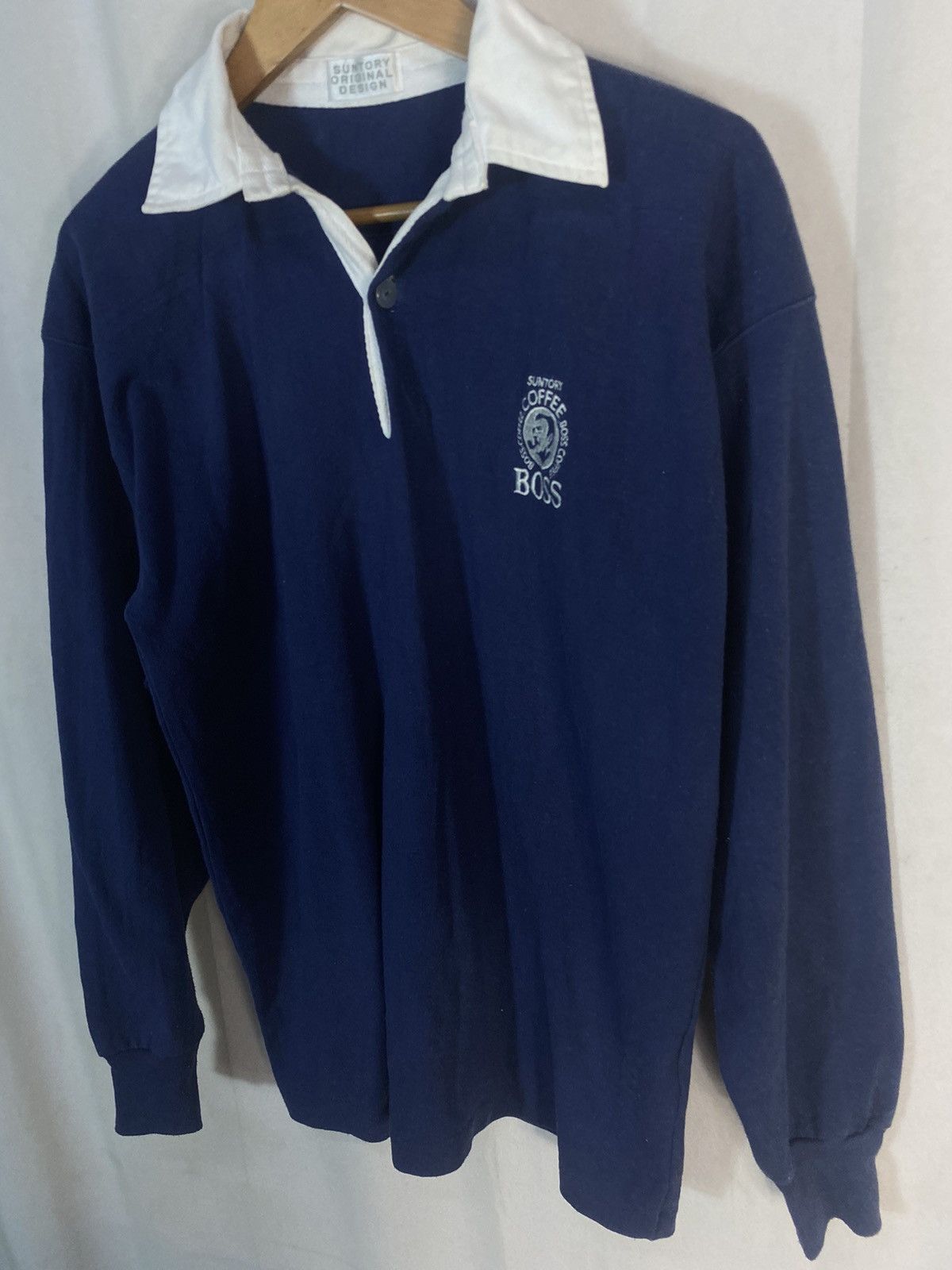 Japanese Brand Suntory coffee boss small logo long sleeve polo shirt Size US M / EU 48-50 / 2 - 2 Thumbnail