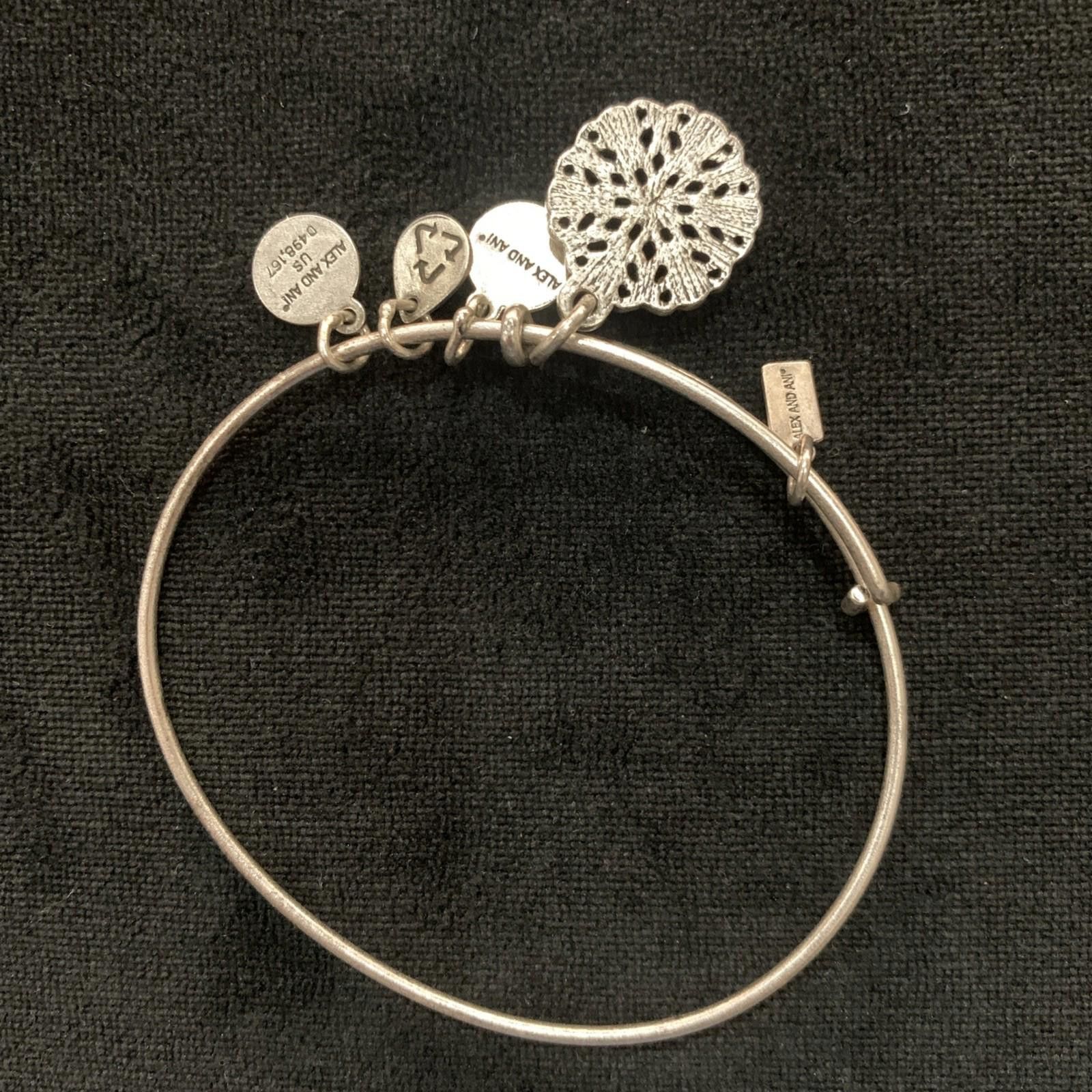 Other Vintage Alex & Ani Snowflake Bracelet. 2016, Blue Gems Heart Size ONE SIZE - 5 Thumbnail