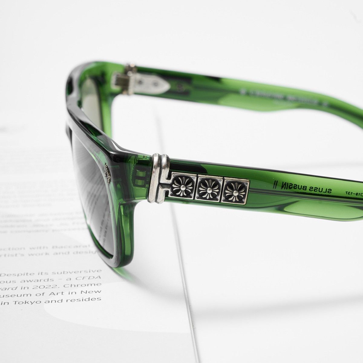 Chrome Hearts CHROME HEARTS SLUSS BUSSIN II DARK OLIVE SUNGLASSES Size ONE SIZE - 3 Thumbnail