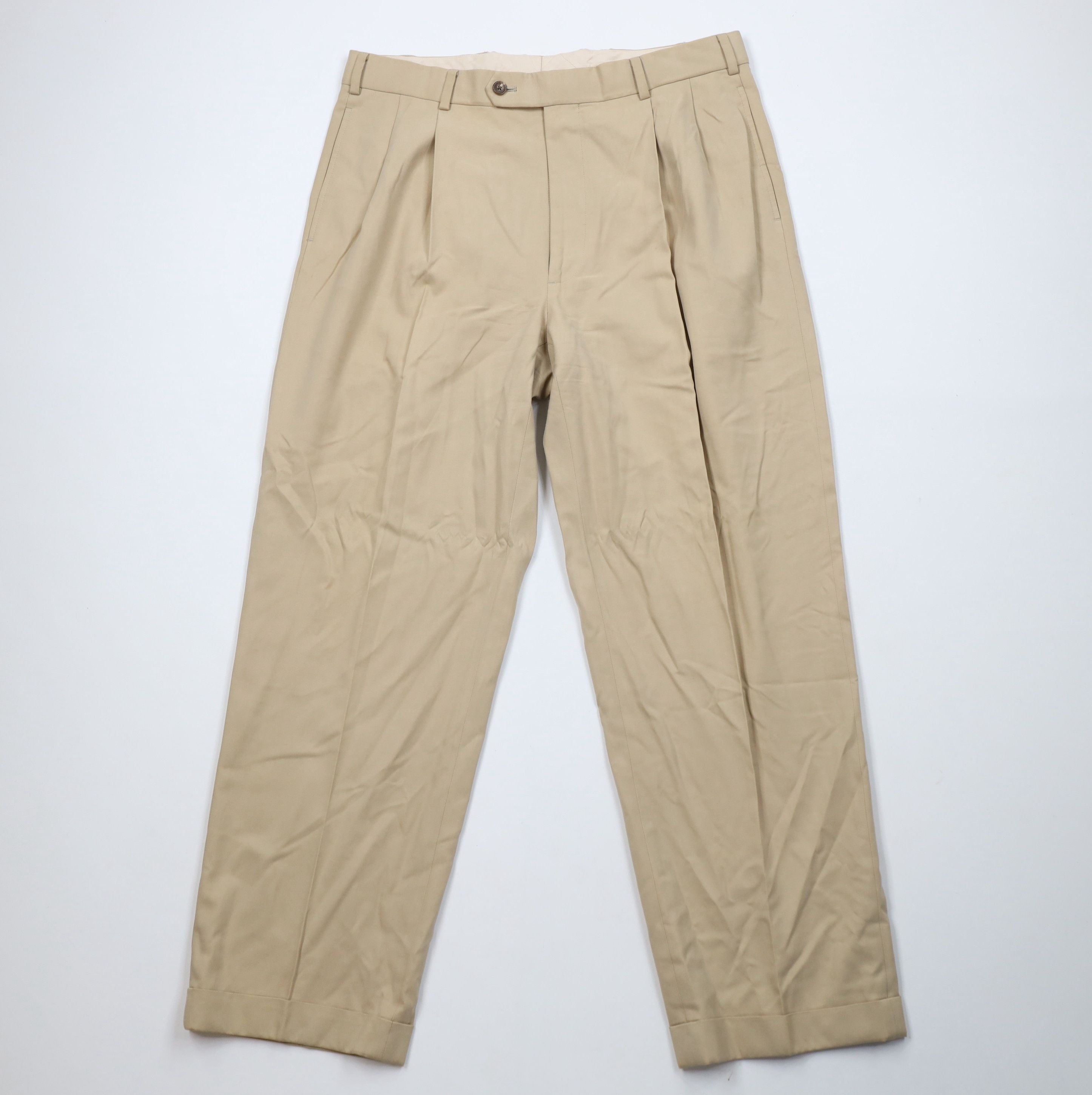 Brooks Brothers × Vintage Vintage 90s Brooks Brothers Country Club Chino Pants Beige Size US 34 / EU 50 - 1 Thumbnail
