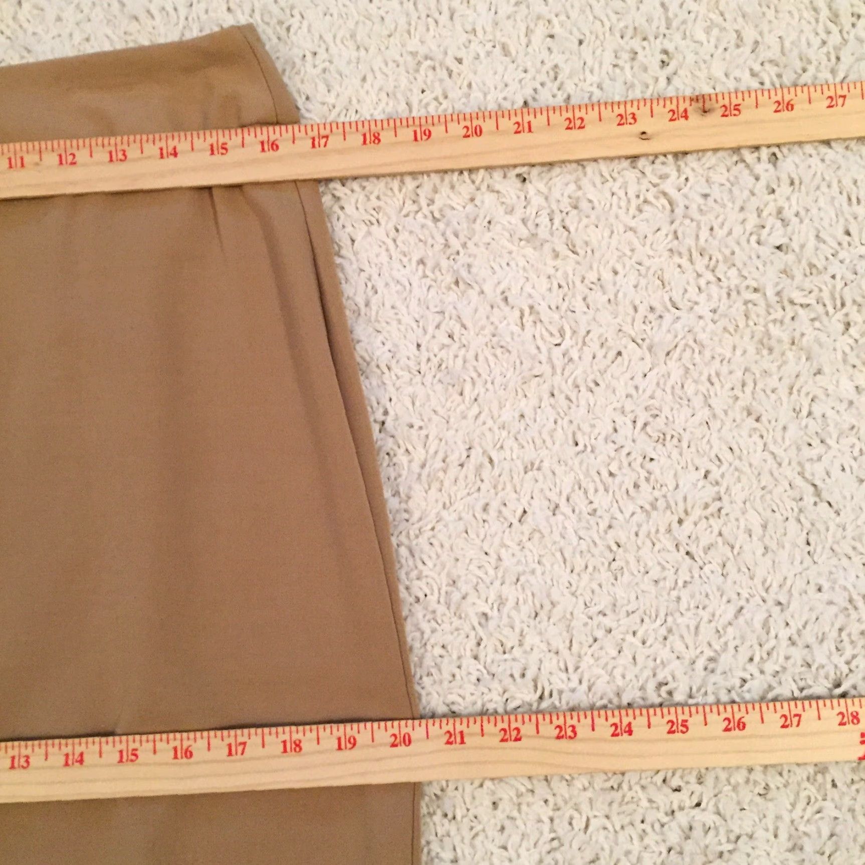 Vintage Fashion Bug Skirt Maxi Long Beige Size 10 Women Stretch Polyester Rayon Spandex Regular Lined Essential Size 32" / US 10 / IT 46 - 3 Thumbnail