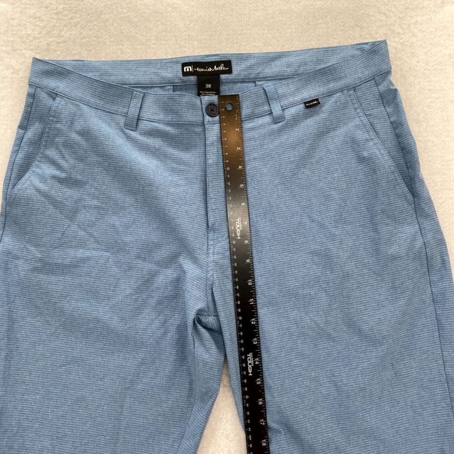 TravisMathew Travis Mathew Golf Shorts 38 Blue Striped Stretch Chino Short Mid Rise Men Size US 38 / EU 54 - 6 Thumbnail