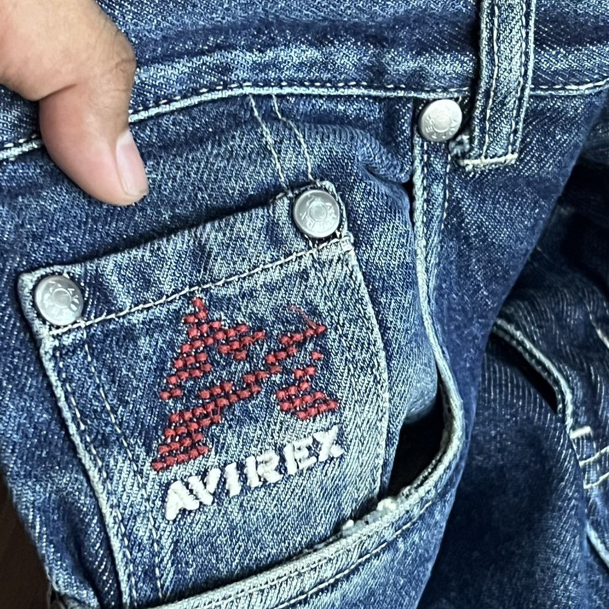Avirex “AVIREX” DISTRESS JEANS Size US 32 / EU 48 - 5 Thumbnail