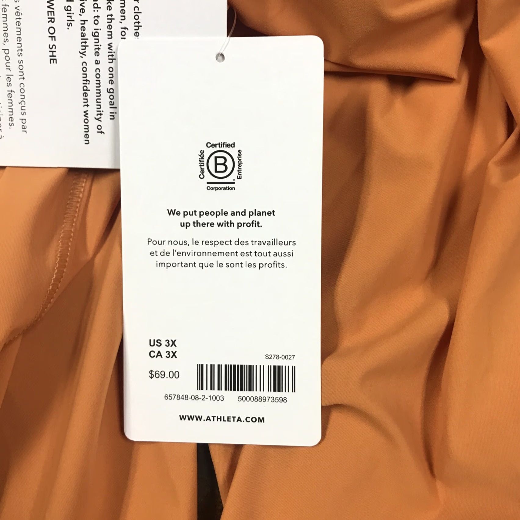 Athleta Athleta Women's Orange Ultimate Textured Long Sleeve Train Top 3XL Orange Women Long Sleeve Activewear 3XL Size XXL / US 16-18 / IT 52-54 - 4 Thumbnail