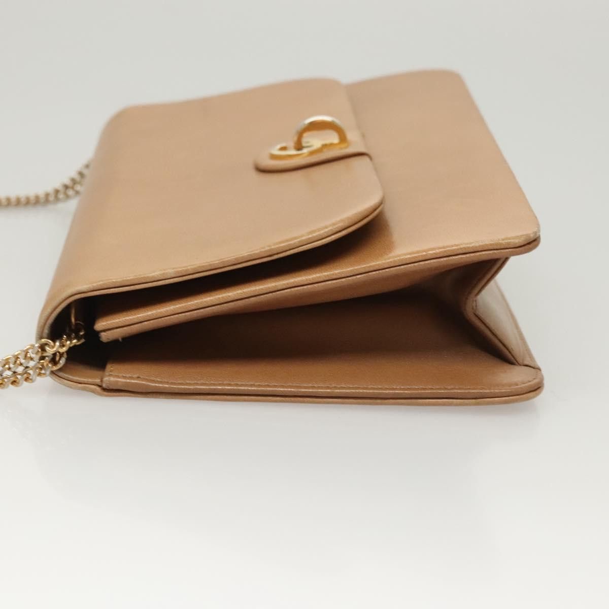 Dior DIOR Chain Shoulder Bag Leather Beige Gold Size ONE SIZE - 5 Thumbnail