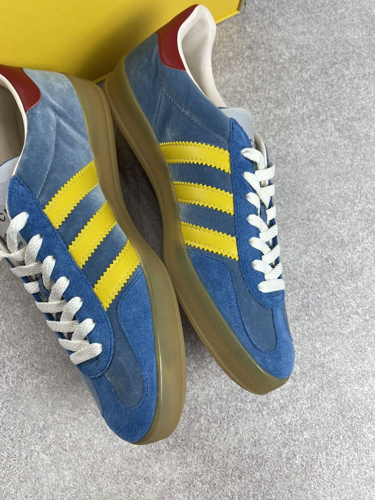 Gucci Adidas x Gucci Gazelle Blue/Yellow Size US 8.5 Size US 8.5 / EU 41-42 - 8 Thumbnail