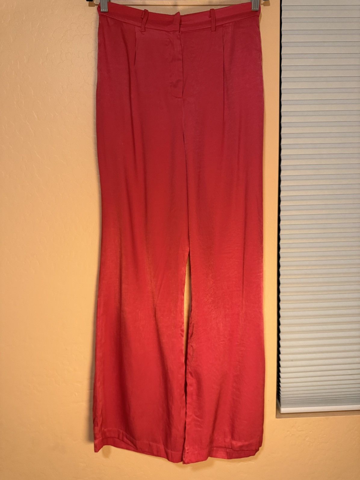 Other Petal + Pup Red Satin Wide-Leg Trousers – Size US 8 Size 30" / US 8 / IT 44 - 2 Thumbnail