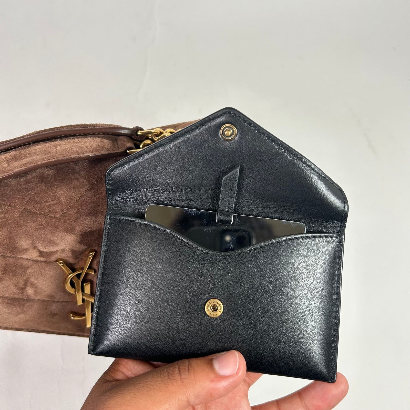 Saint Laurent Paris Saint Laurent Small Matelasse LouLou Suede Bag Size ONE SIZE - 8 Thumbnail