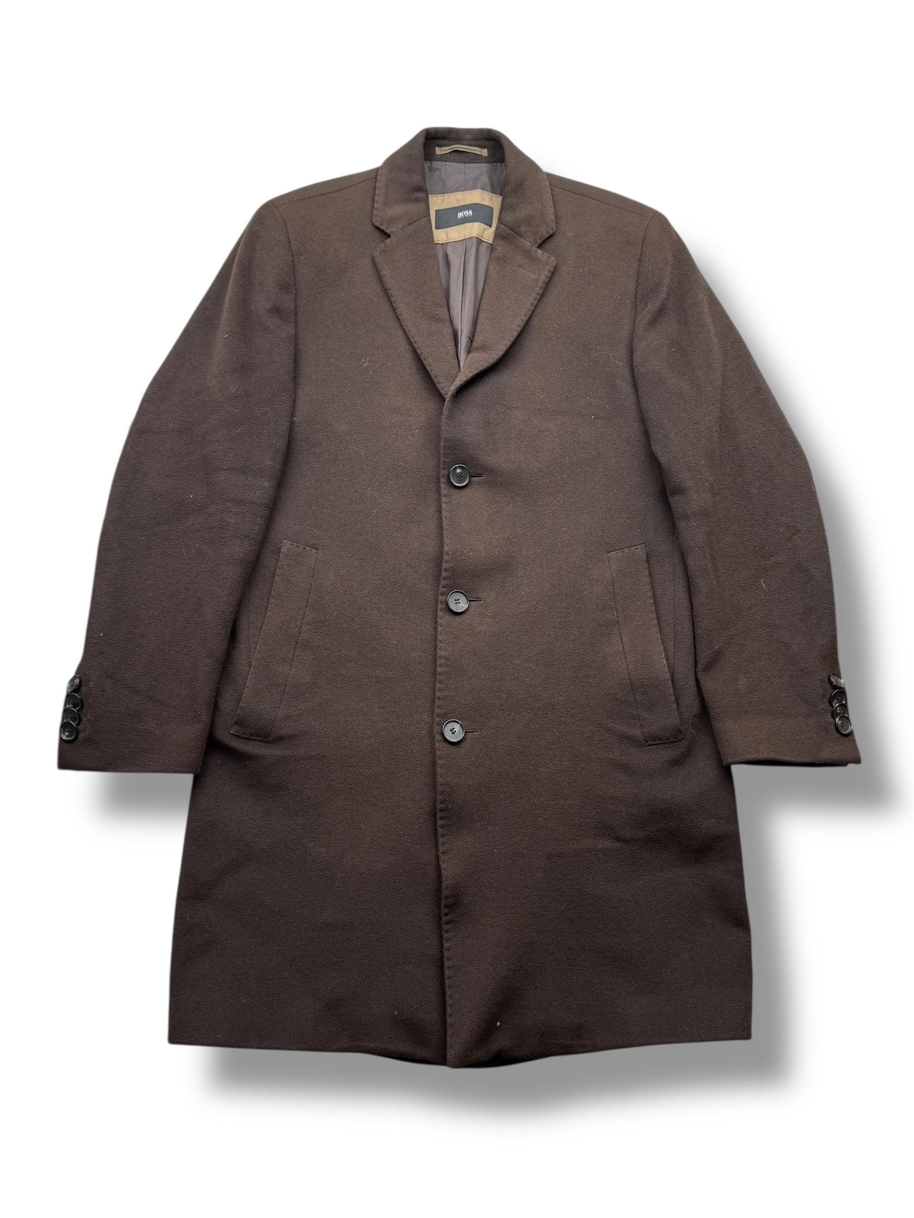 Hugo Boss Hugo Boss Vintage Distressed Wool Coat(V38) Size US S / EU 44-46 / 1 - 1 Thumbnail