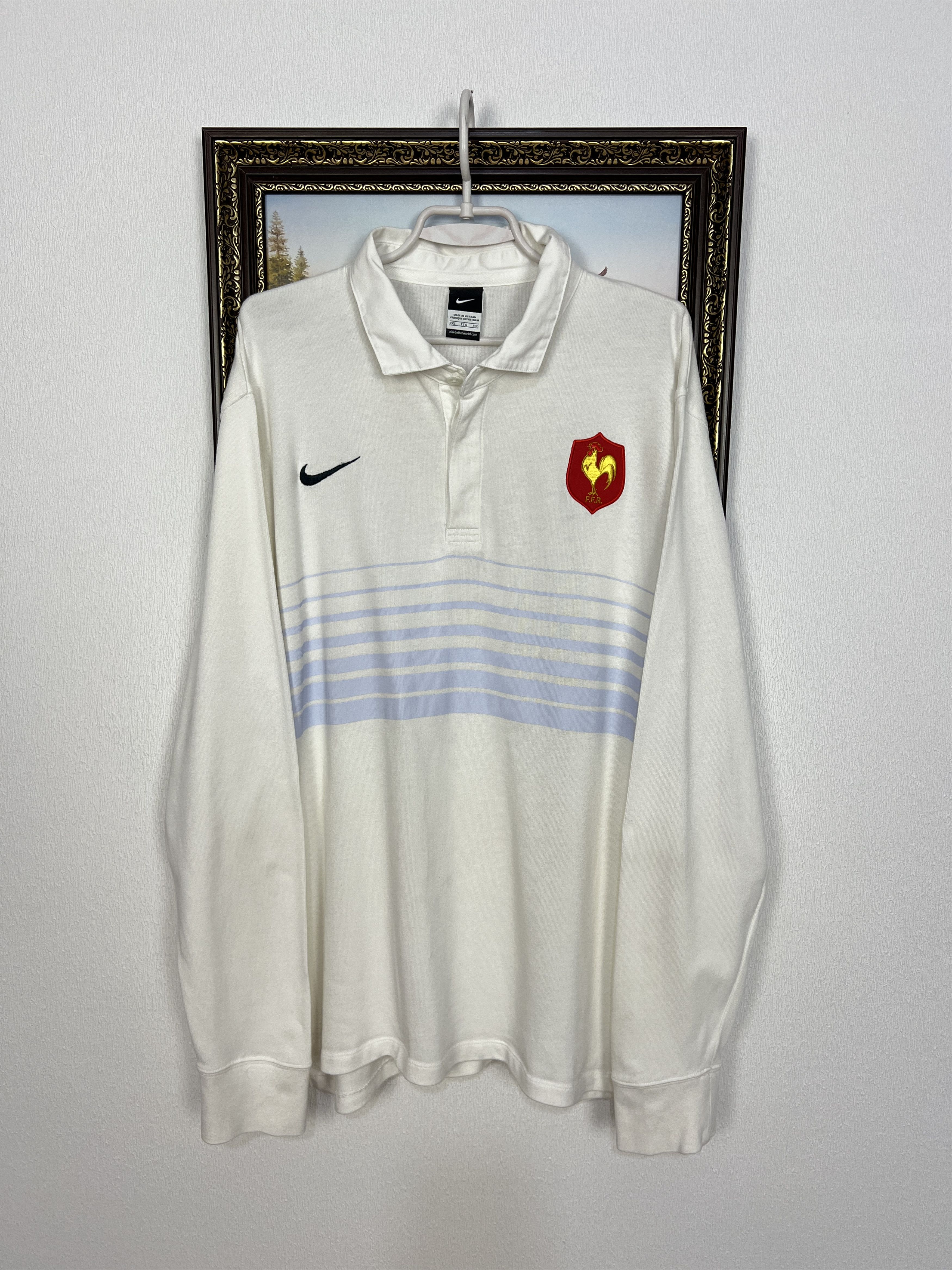 Nike Vintage France Rugby Union Jersey Long Sleeve Shirt Rare Size US XXL / EU 58 / 5 - 1 Thumbnail