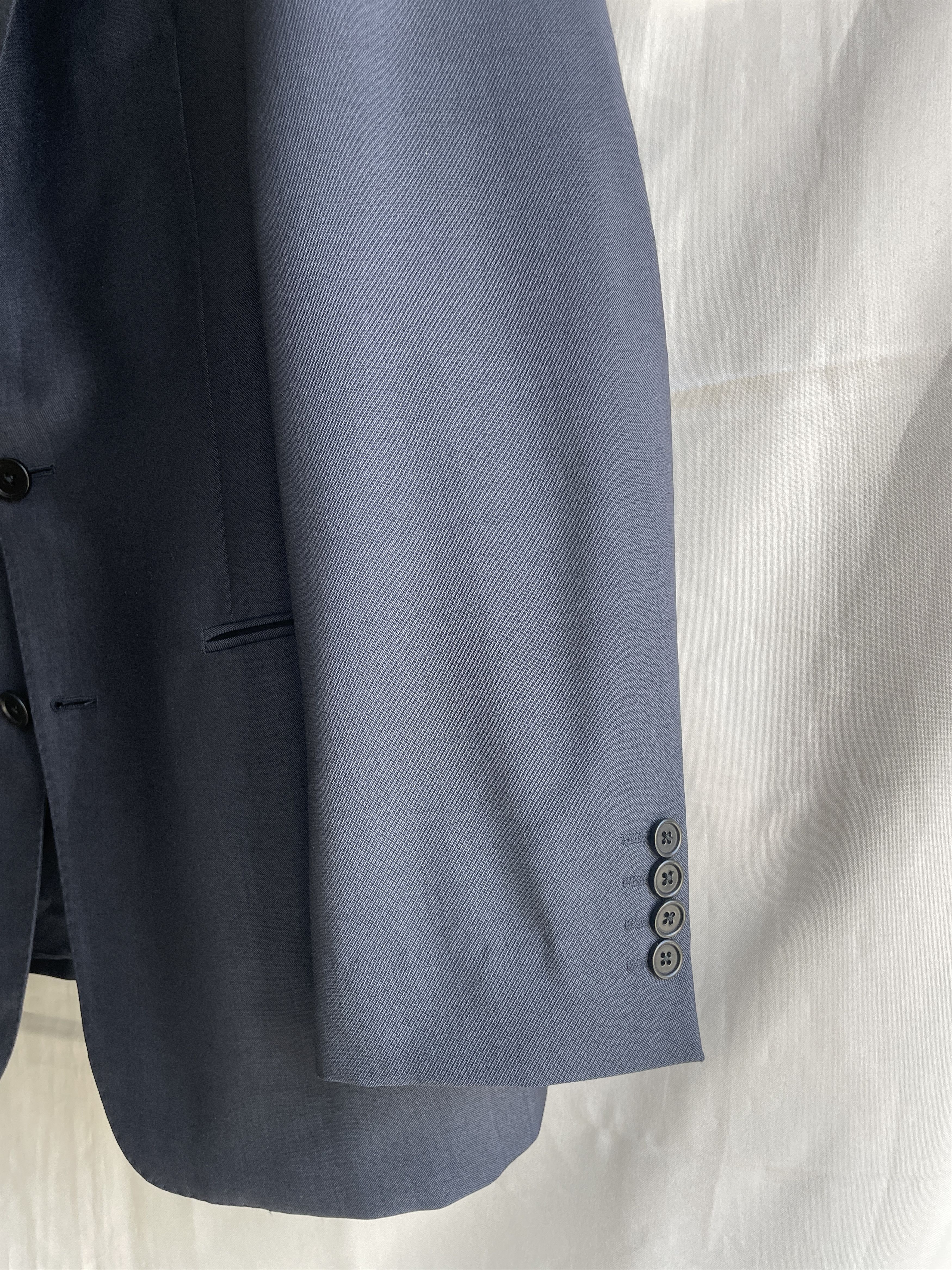 Armani Collezioni Armani Collezioni Navy Solid Wool Mohair Suit Jacket Blazer Size 40R - 6 Thumbnail