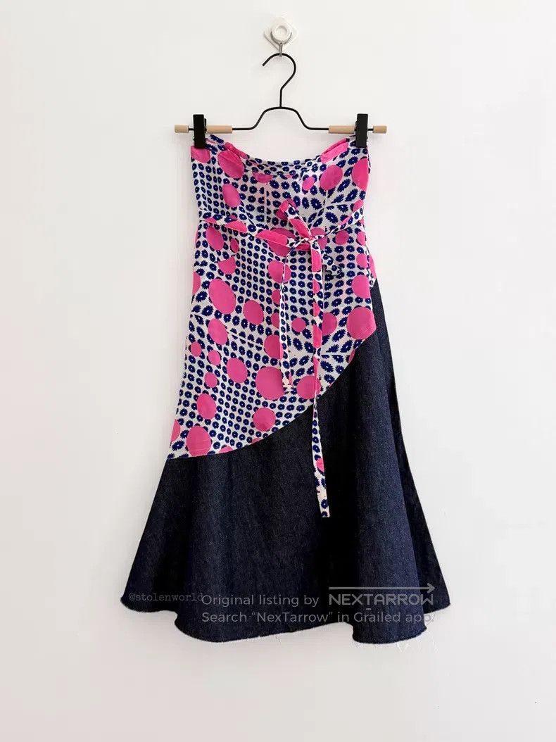 Comme des Garcons Comme Des Garcons size F Polka Dot Patchwork Wrap Skirt Size 23" - 1 Thumbnail