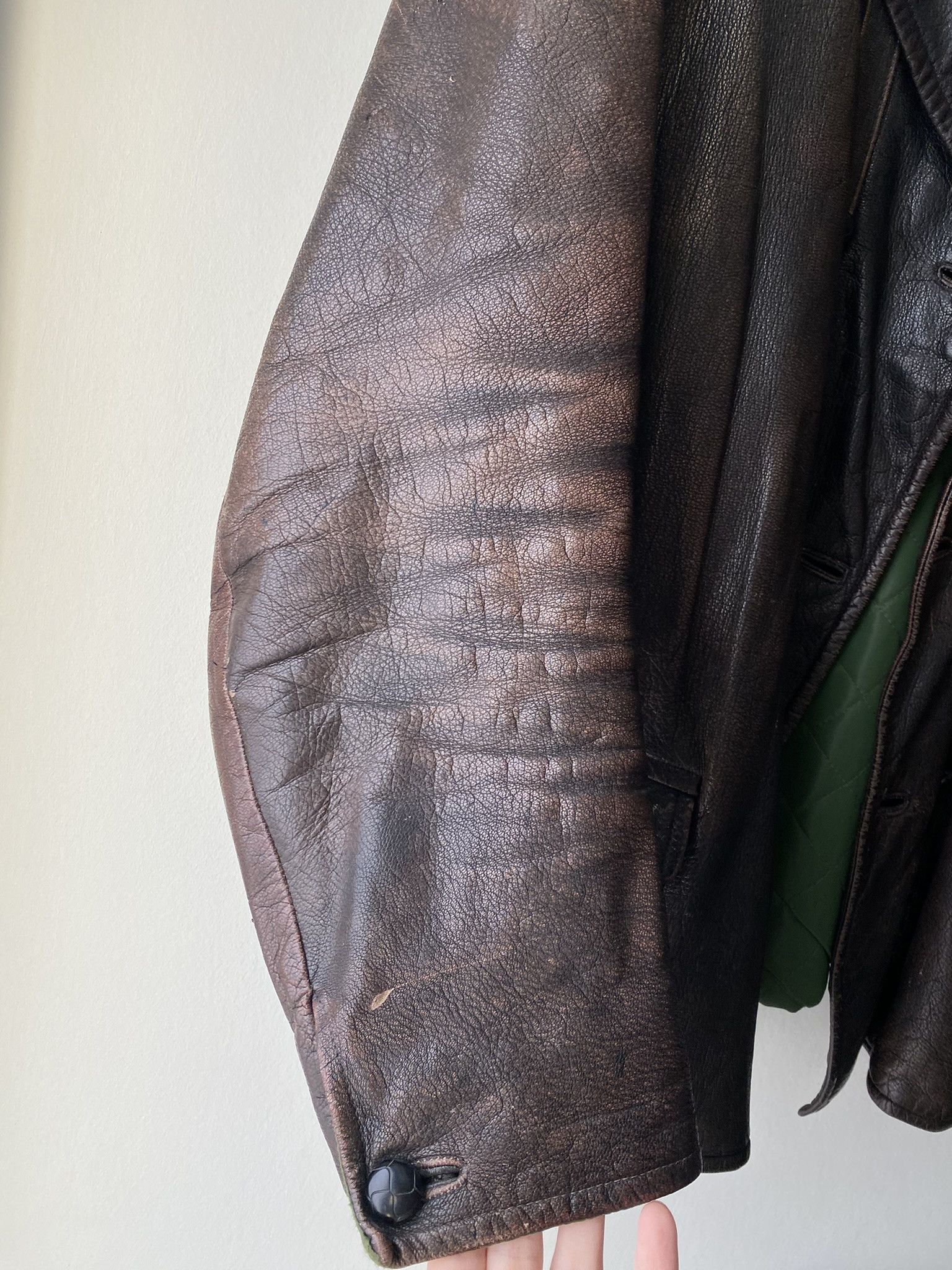 Vintage 1960s - Buckleback Leather Jacket - Made in Sweden Size US XL / EU 56 / 4 - 6 Thumbnail
