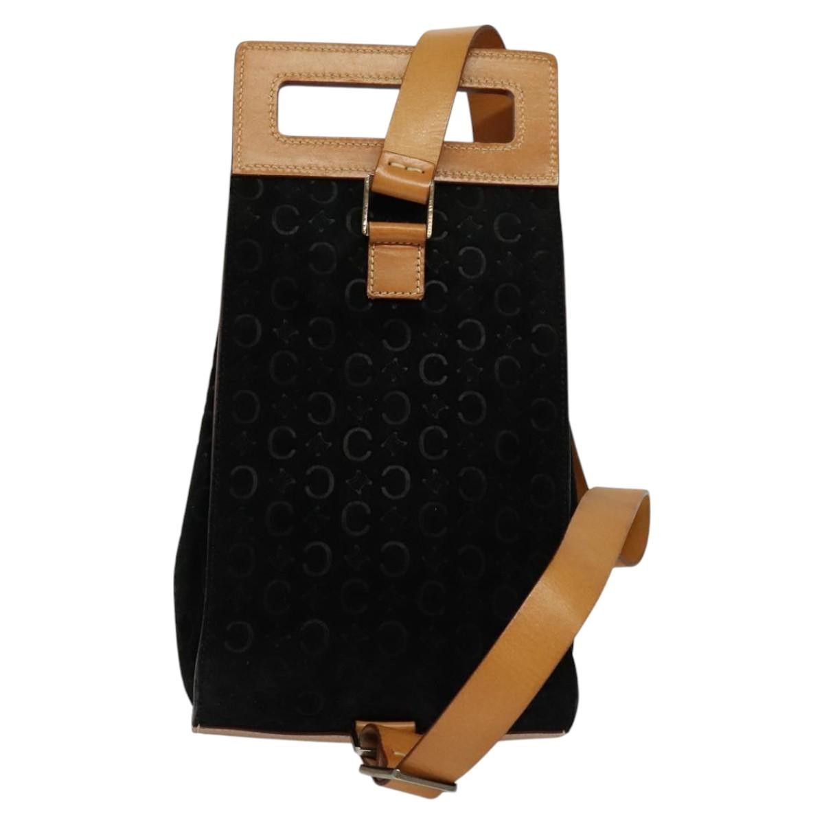 Celine CELINE C Macadam Canvas Shoulder Bag Suede Black Size ONE SIZE - 3 Thumbnail