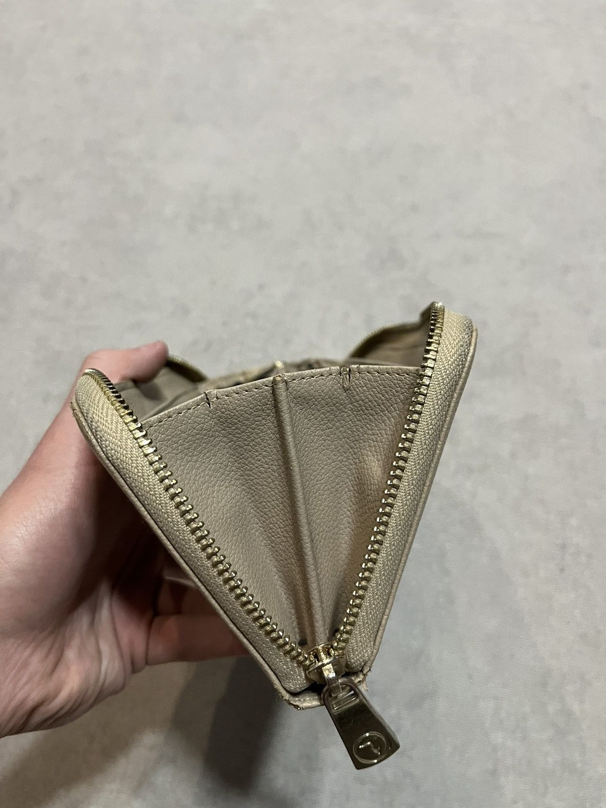 Trussardi Trussardi Womens Beige Leather Wallet Bag Logo Zip Clutch Size ONE SIZE - 17 Thumbnail