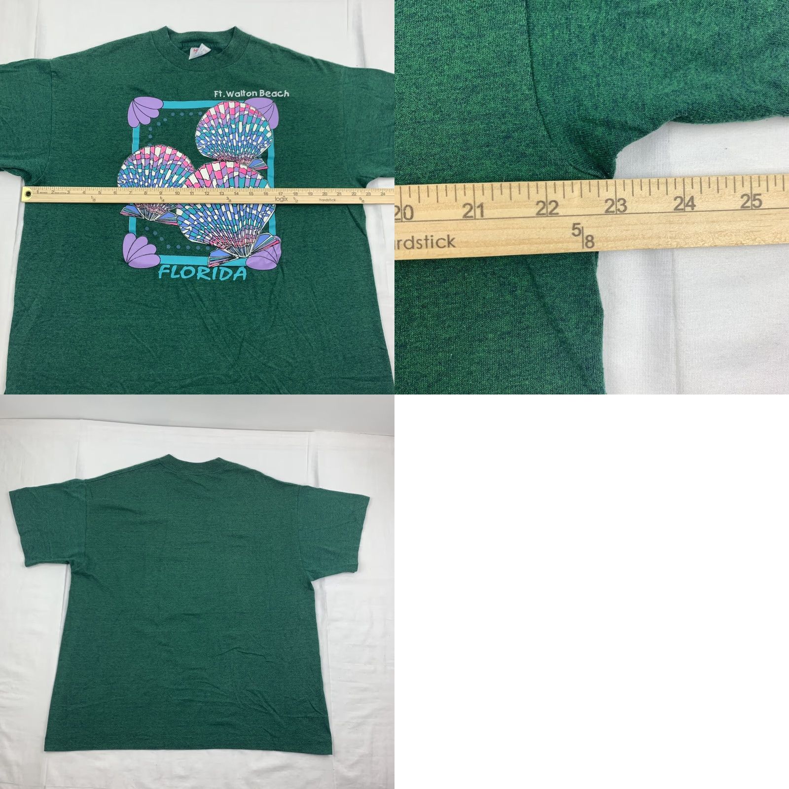 TEE JAYS VINTAGE Tee Jays Ft Walton Beach Florida T-Shirt Adult XL Green 90s Ocean Mens Size US XL / EU 56 / 4 - 8 Thumbnail