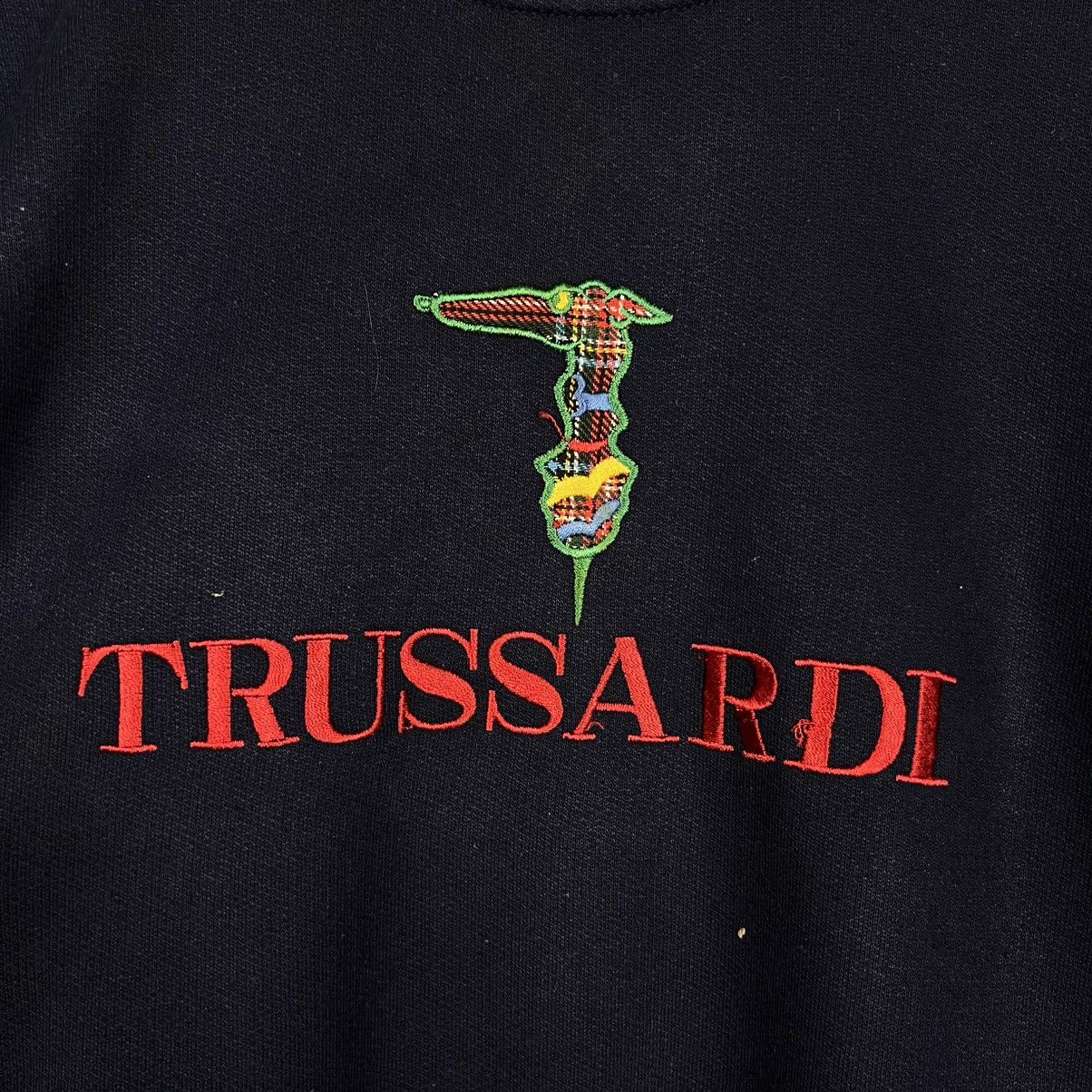 Trussardi Vintage TRUSSARDI Embroidered Big Logo Sweatshirt #3967-C181 Size US S / EU 44-46 / 1 - 5 Thumbnail