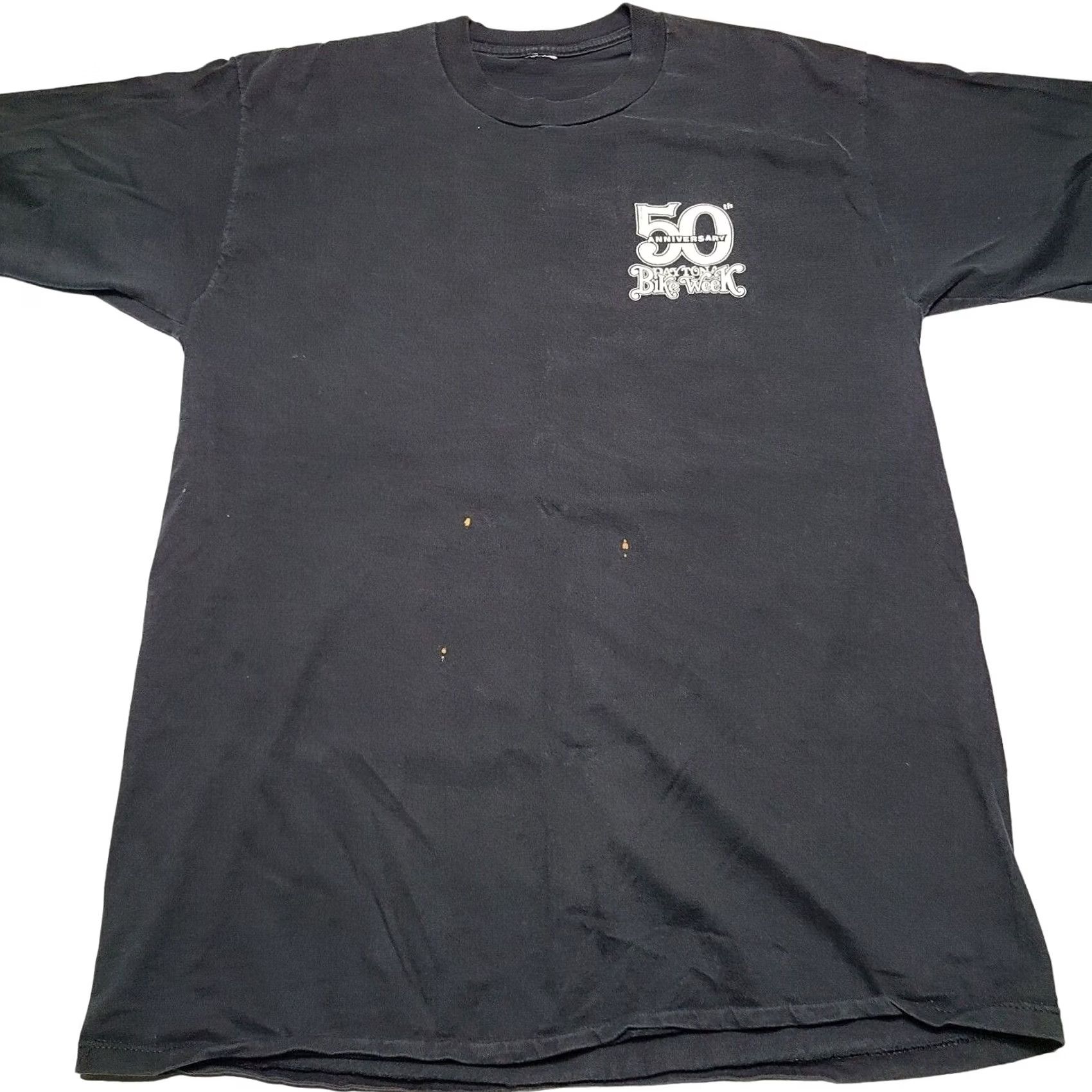 Vintage VINTAGE 1991 Bike Week Daytona Beach Florida USA Eagle Motorcycle Men Large Shirt Size US L / EU 52-54 / 3 - 4 Thumbnail