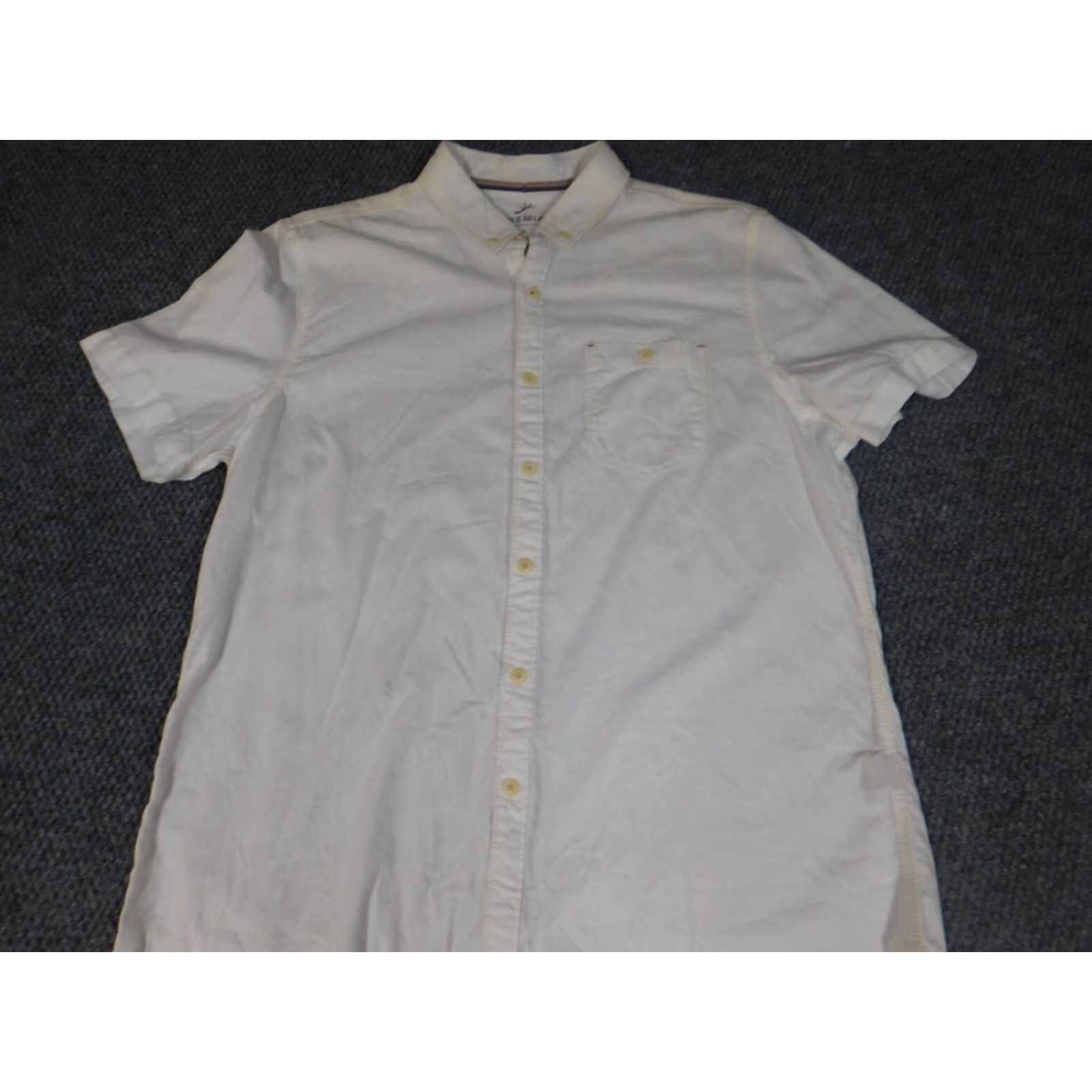 Vintage Jeremiah Shirt Button-Up White L Mens Collared Short Sleeve Casual Knit Cotton Slimming pockets Size US L / EU 52-54 / 3 - 5 Thumbnail