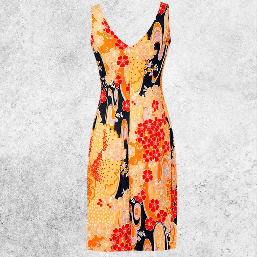Dolce & Gabbana Dolce & Gabbana Dress 2000s Archive Y2K Floral Kimono Satin Size M / US 6-8 / IT 42-44 - 3 Thumbnail