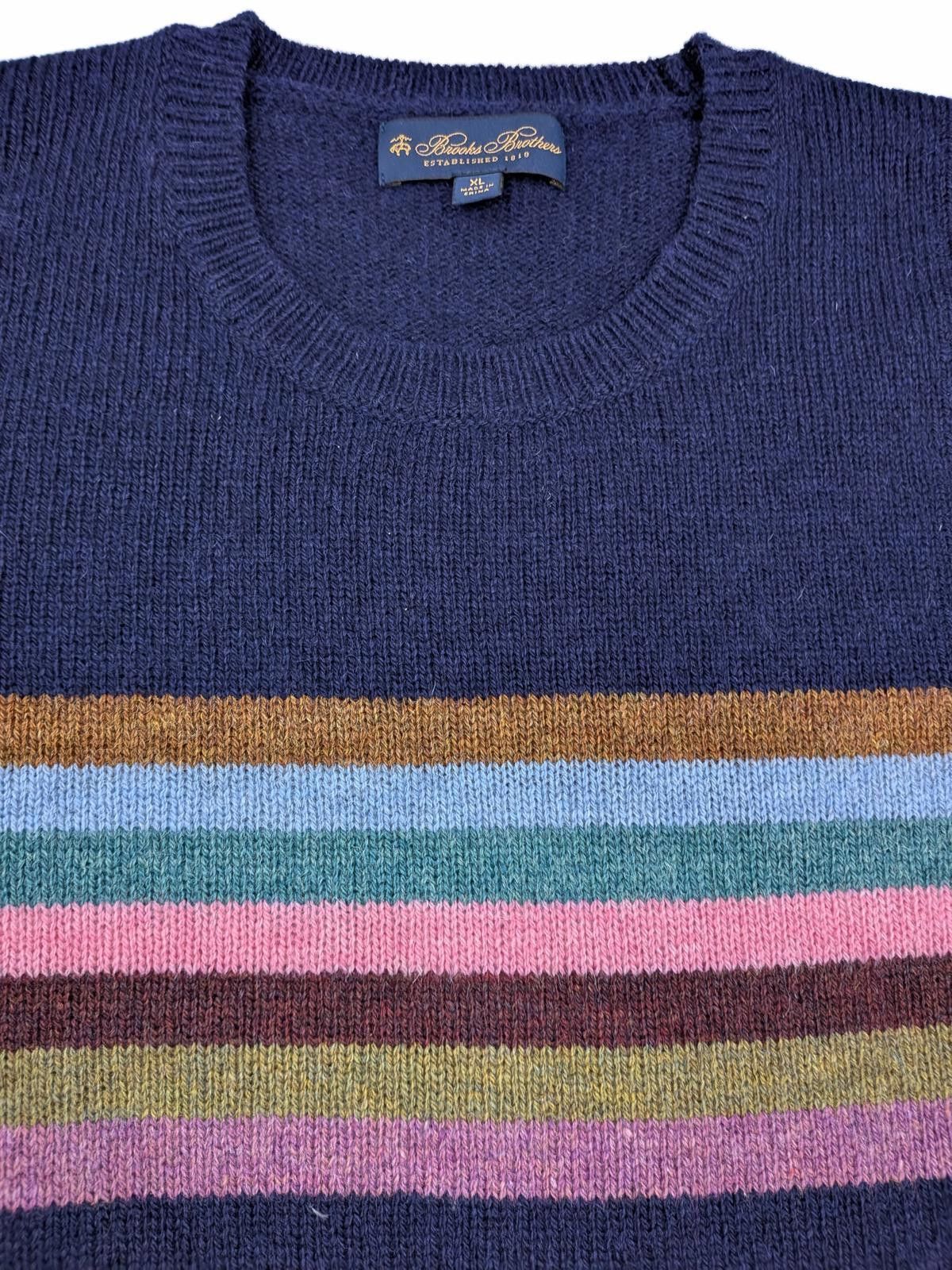 Brooks Brothers Brooks Brothers XL Purple Striped Sweater - Depilled MINT Size US XL / EU 56 / 4 - 6 Thumbnail