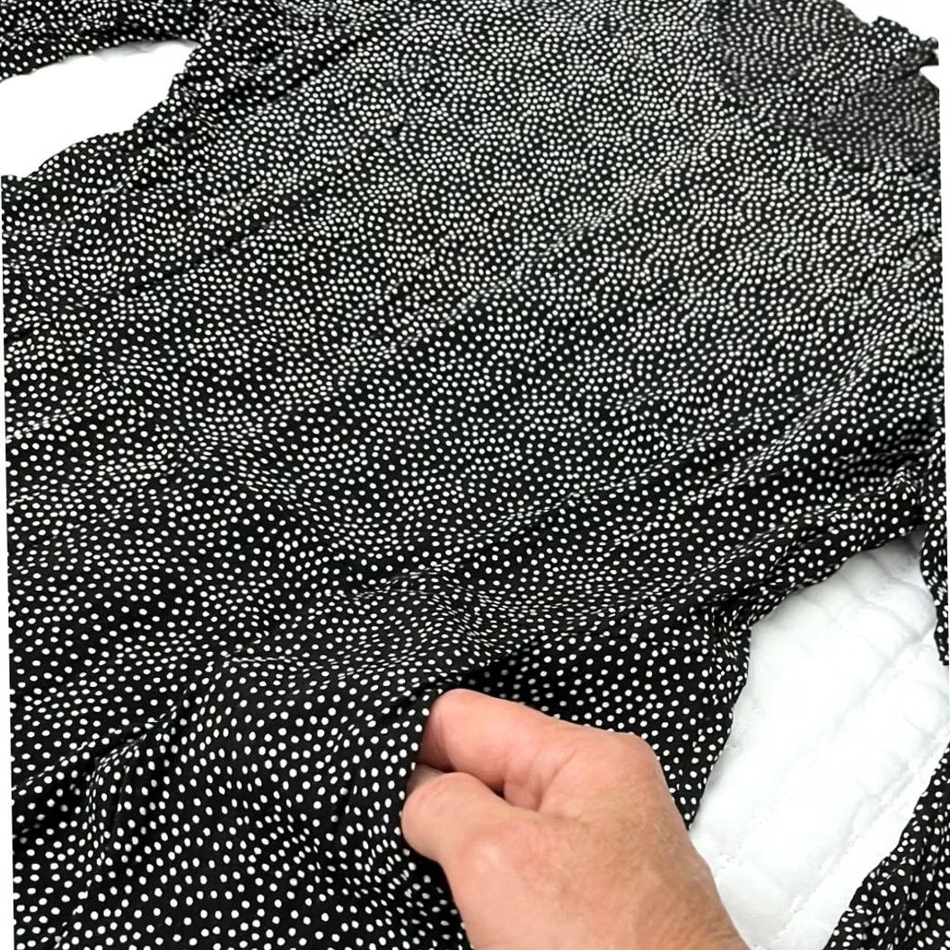 Vintage Cooperative Black Polka Dot Long Sleeve Mini Dress Size M Women Size M / US 6-8 / IT 42-44 - 5 Thumbnail