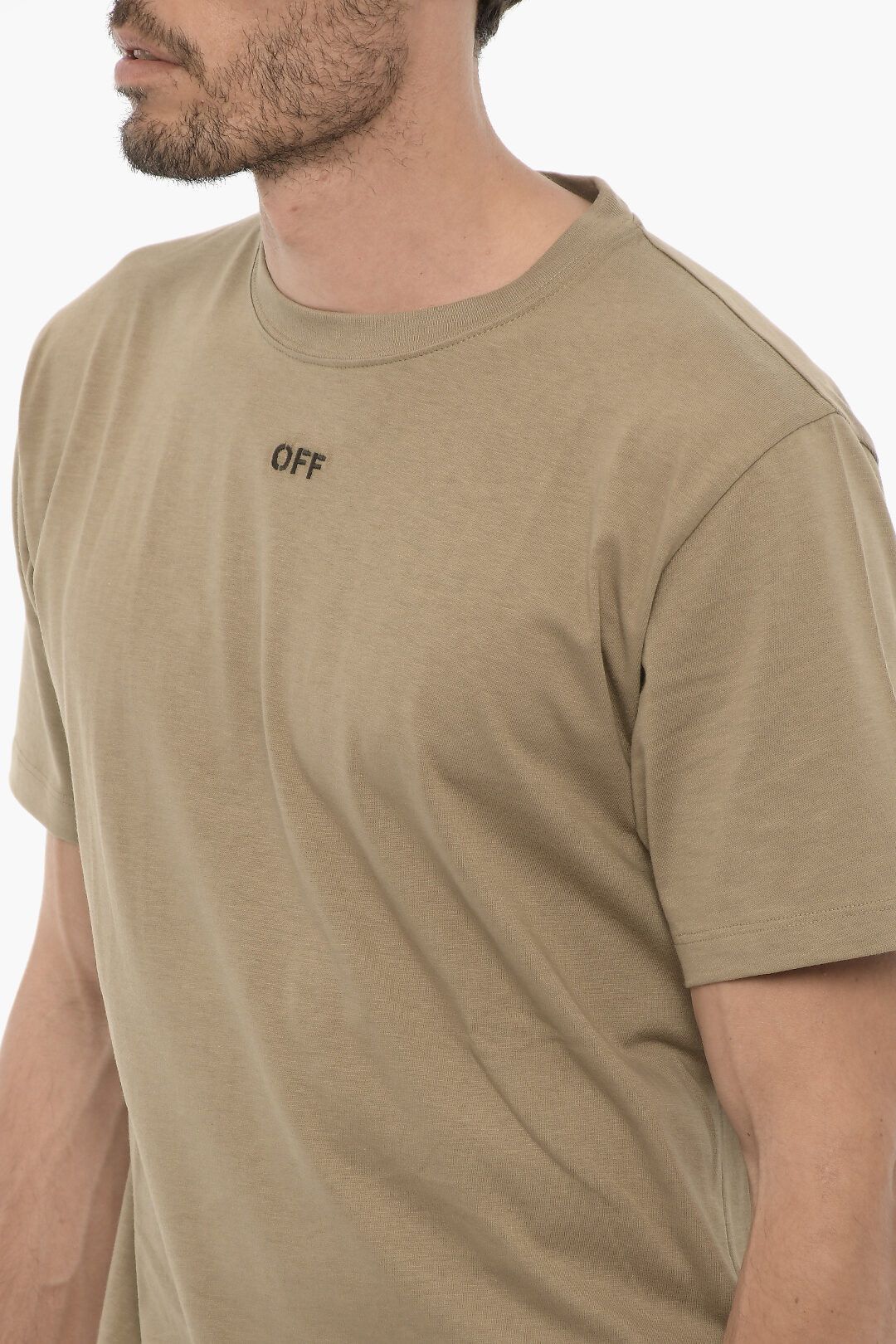 Off-White og1mm0824 Slim Fit Crewneck T-Shirt in Beige Size US S / EU 44-46 / 1 - 3 Thumbnail