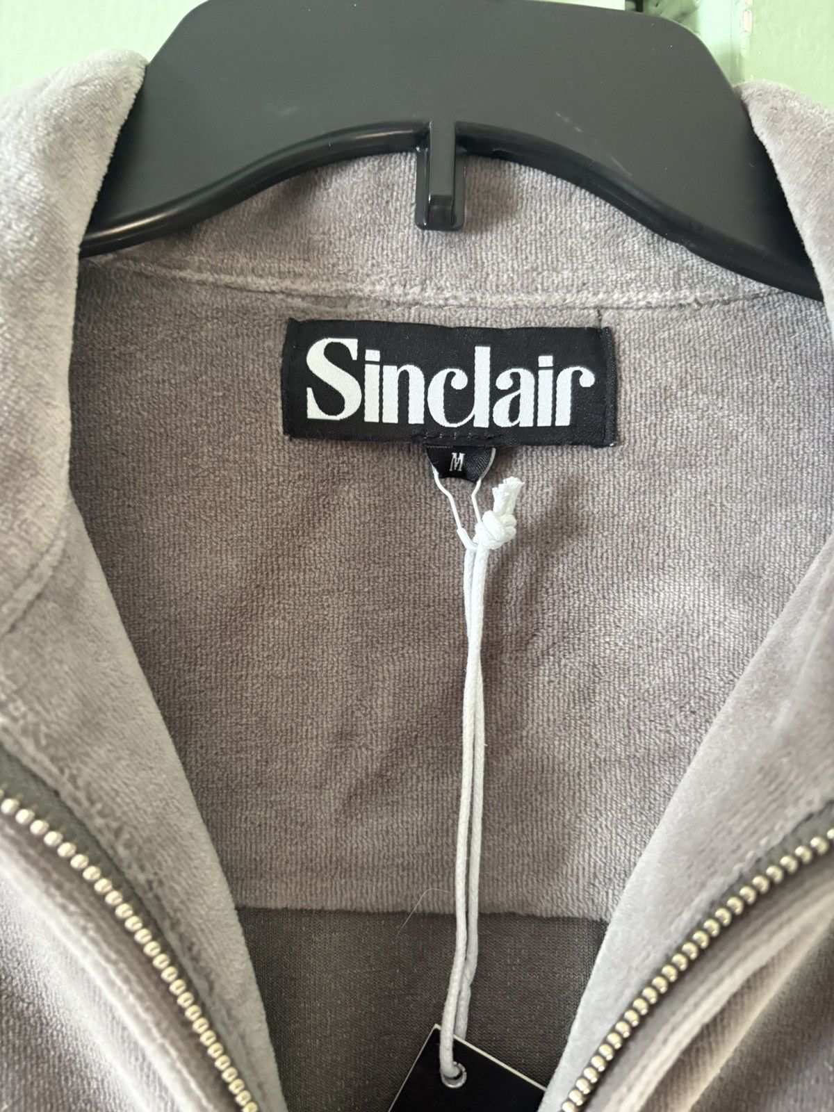 Sinclair Global Sinclair Velour Zip Up Collared Shirt Size US M / EU 48-50 / 2 - 2 Thumbnail
