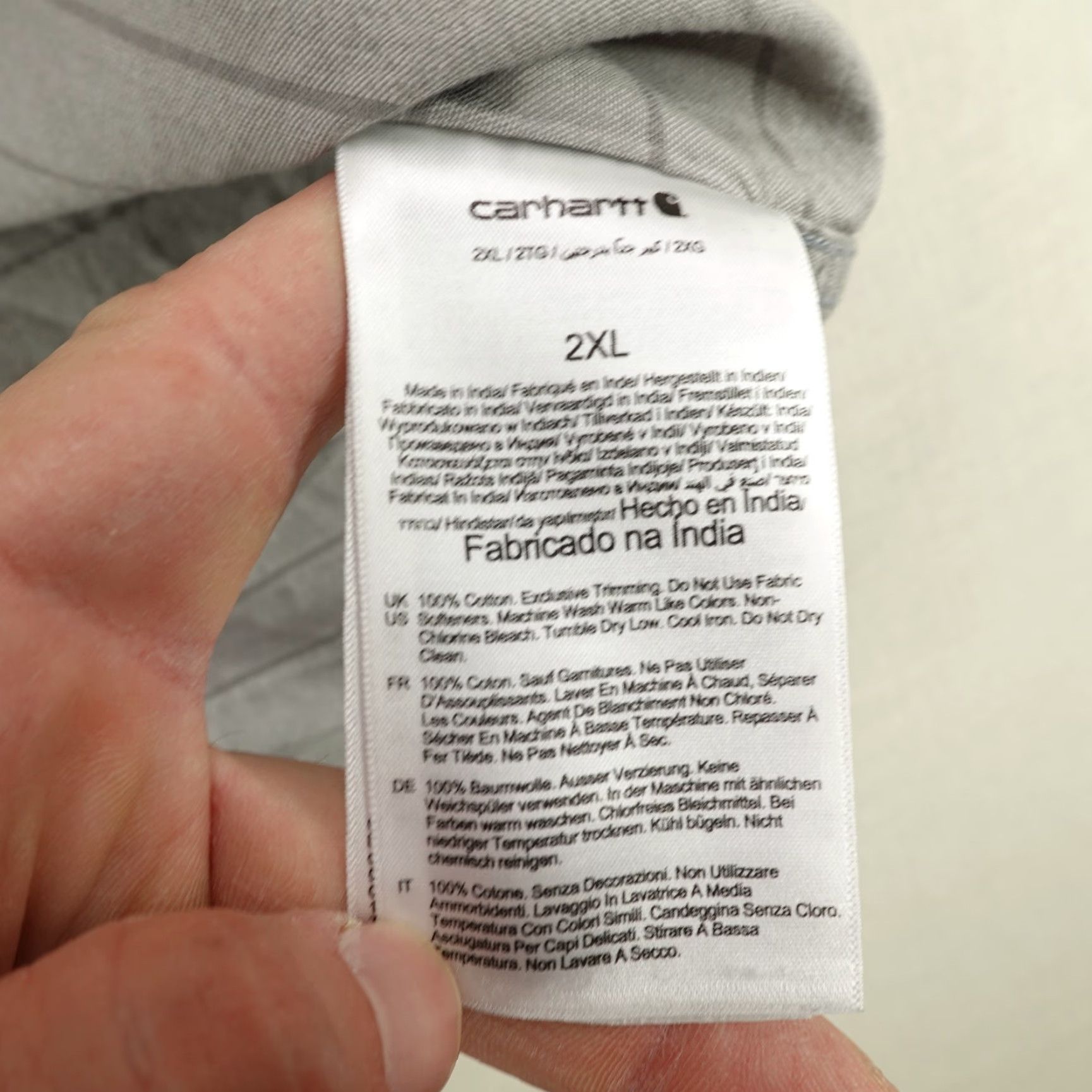 Carhartt VINTAGE Carhartt Men's 2XL Shirt Short Sleeve Casual Workwear Cotton Woven Gray Stripes Button Down Size US XXL / EU 58 / 5 - 4 Thumbnail