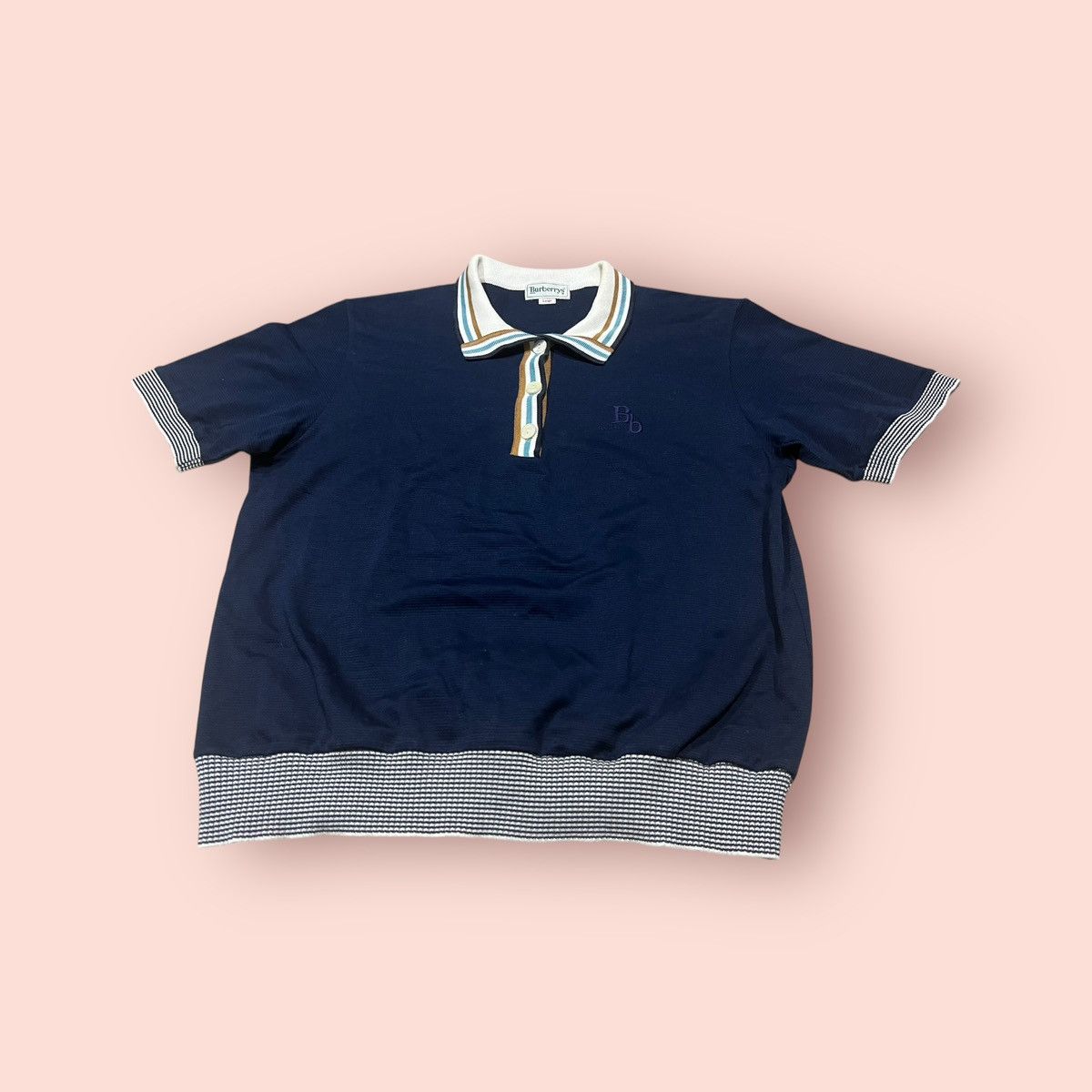 Burberry VINTAGE BURBERRYS REED RINGER CROP POLO SHIRT Size US M / EU 48-50 / 2 - 4 Thumbnail
