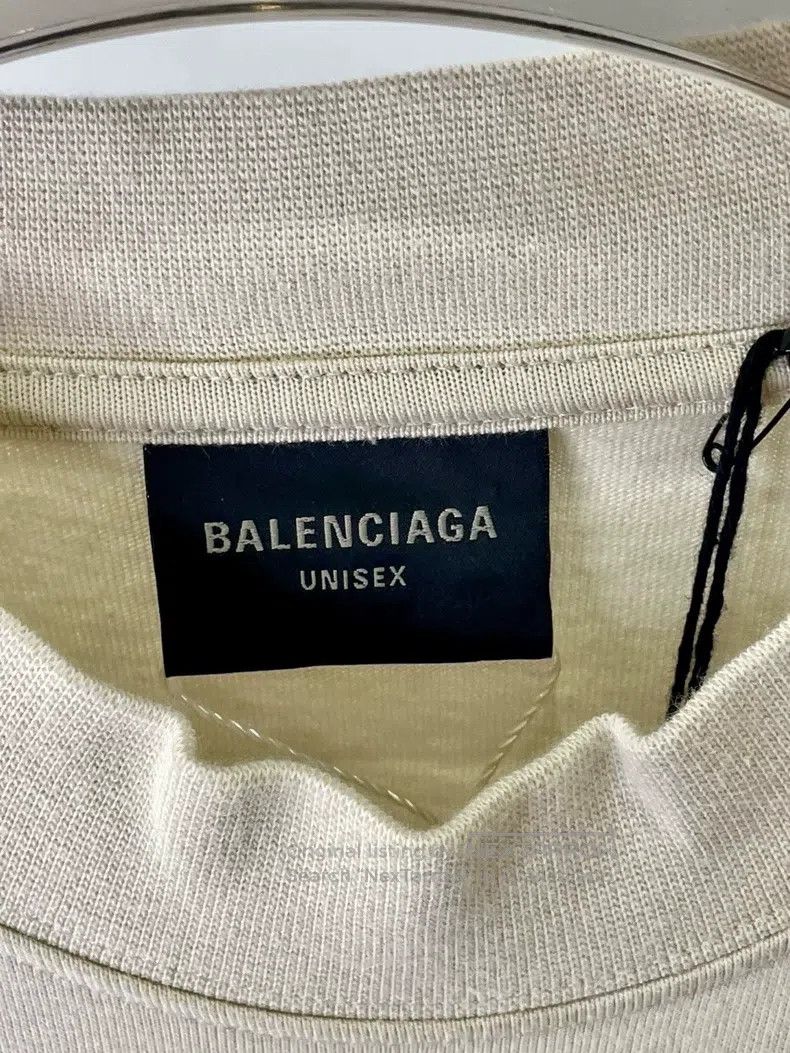 Balenciaga Balenciaga Apple Logo Printed Loose White T-Shirt Size US S / EU 44-46 / 1 - 3 Thumbnail