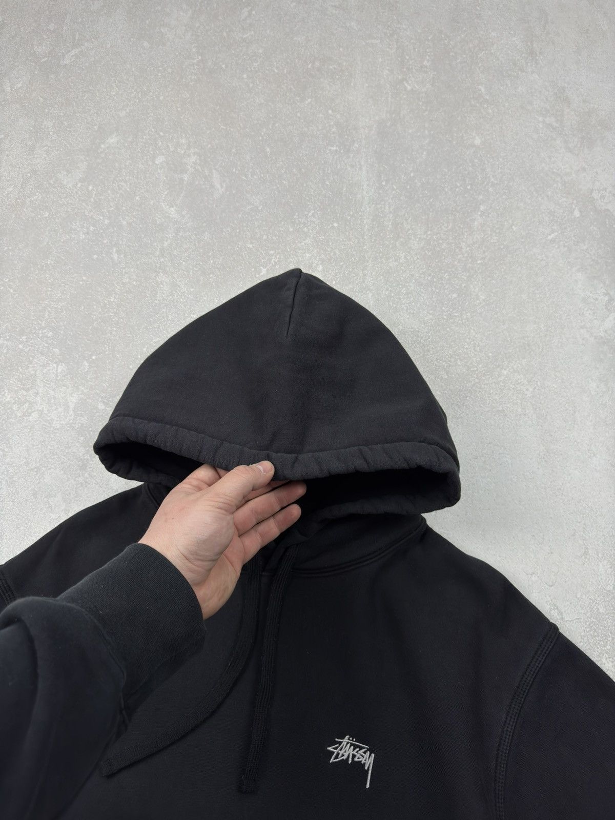 Stussy Stussy Basic Stock Logo Black Washed Hoodie Long Sleeve Size US M / EU 48-50 / 2 - 6 Thumbnail
