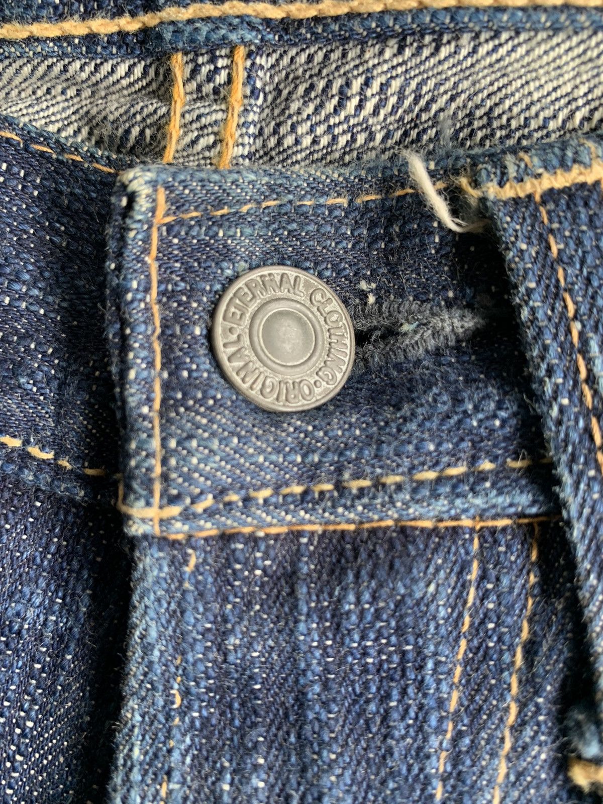 Japanese Brand × Kapital × Vintage ETERNAL SELVEDGE BUTTON FLY RUSTY JAPANESE DENIM Size US 30 / EU 46 - 18 Thumbnail