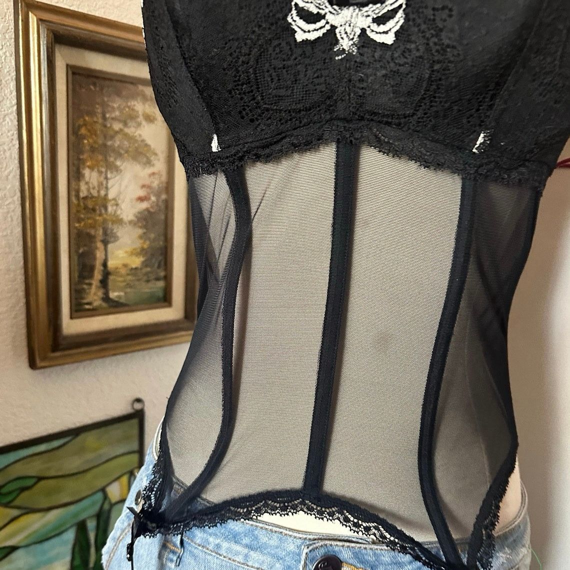 Victoria's Secret victorias secret black lace corset bralette top Size ONE SIZE - 2 Thumbnail