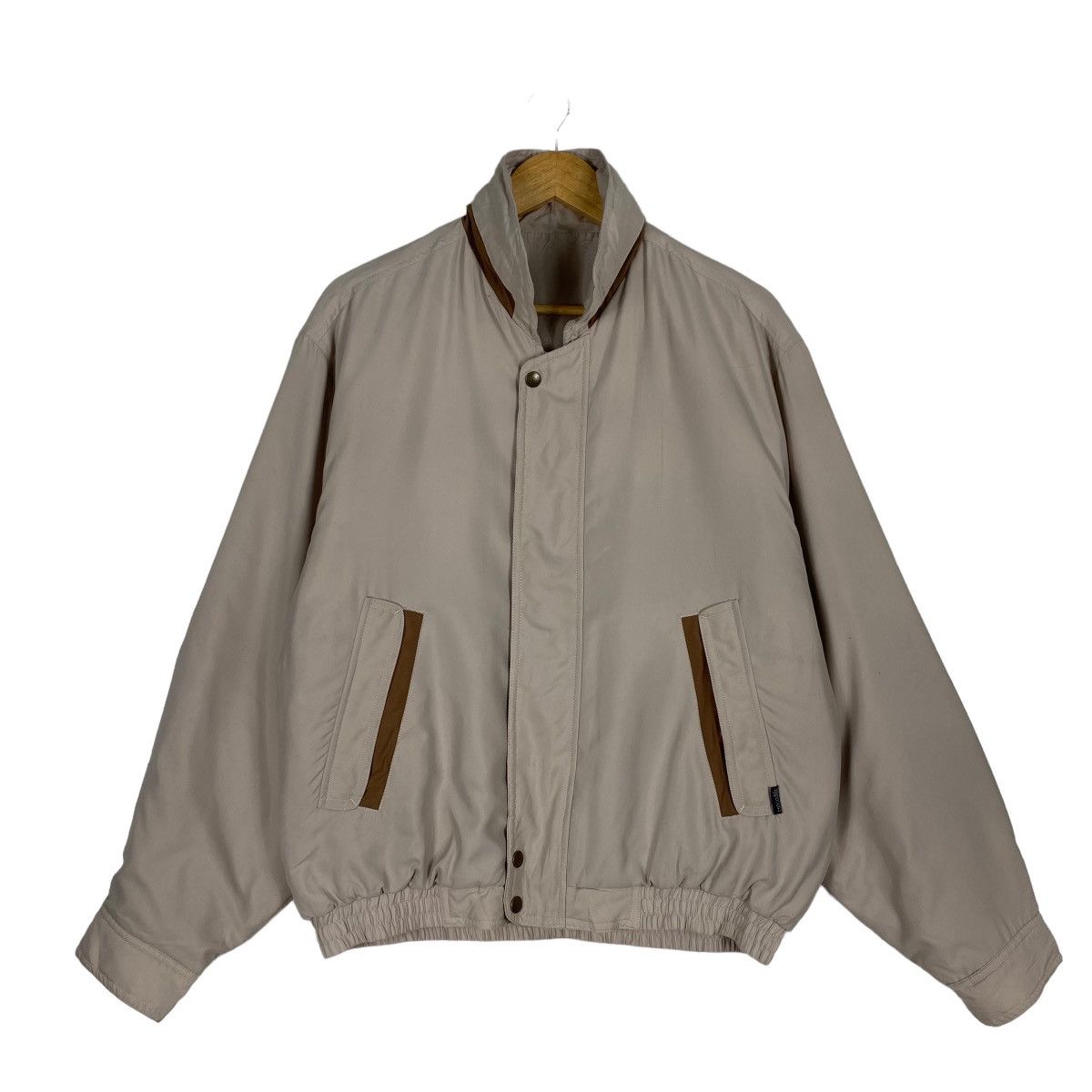 image of Vintage Crocodile Bomber Jacket in Brown, Men's (Size Large)