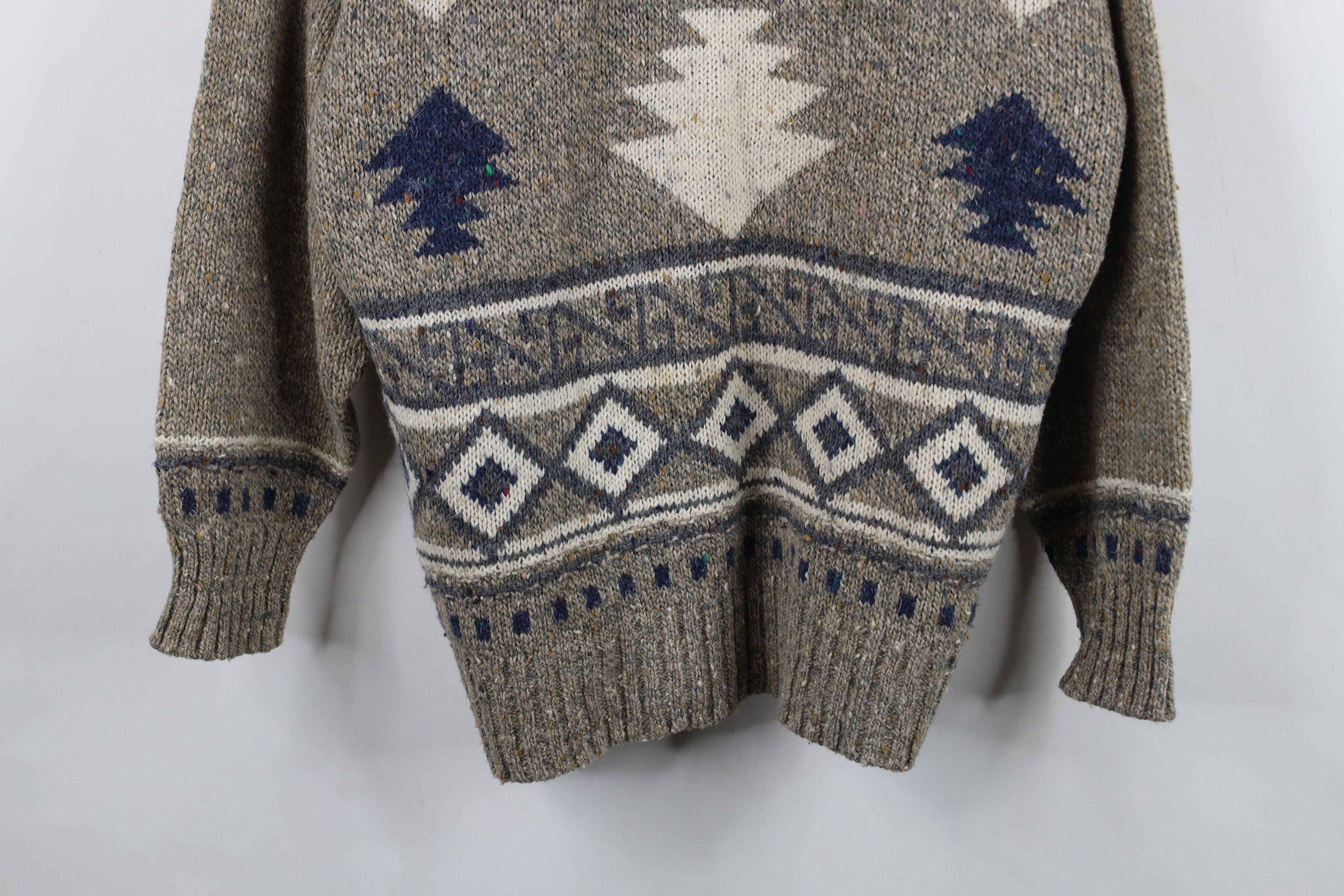 Vintage Vintage 90s Streetwear Southwestern Fair Isle Knit Sweater Size L / US 10 / IT 46 - 3 Thumbnail