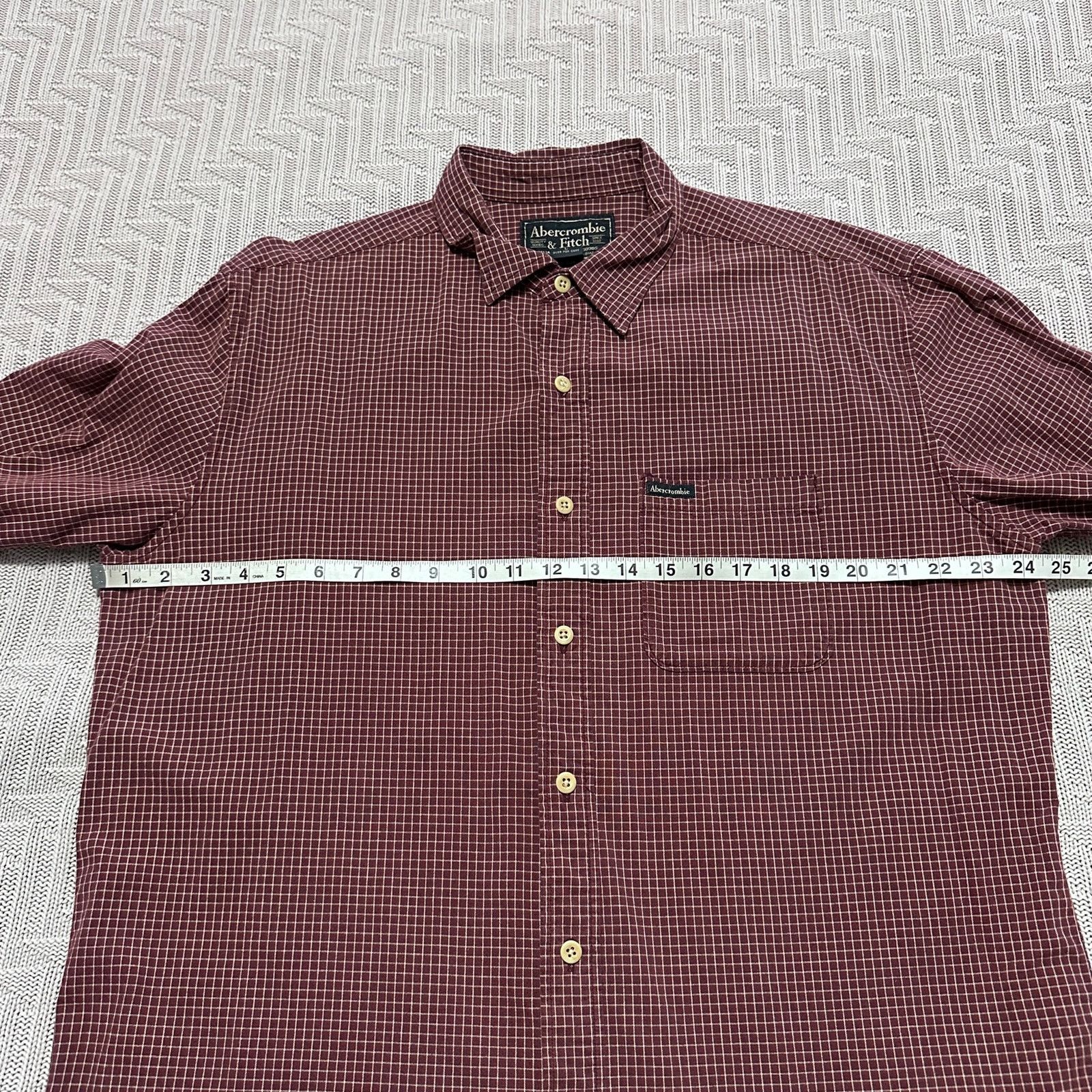 Abercrombie & Fitch Vintage Abercrombie & Fitch maroon fall plaid button down L Size US L / EU 52-54 / 3 - 6 Thumbnail