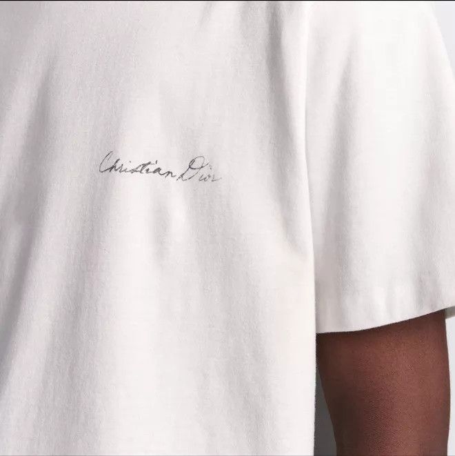 Dior Dior 24 CN Cotton Tee White Back Lily Print Logo S Size US S / EU 44-46 / 1 - 8 Thumbnail