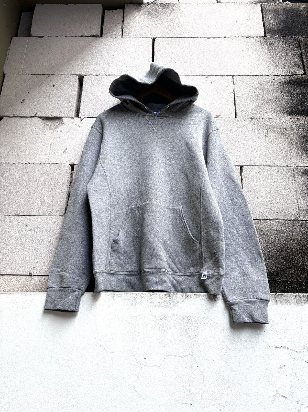Vintage Vintage Grey Russell Athletic Hoodie Blank Size US M / EU 48-50 / 2 - 2 Thumbnail