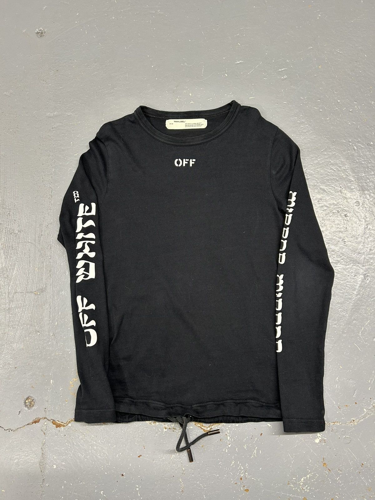 Image of 2013 Black Off White Mirror Logo Longsleeve Crewneck Sweater, Men's (Size Small)