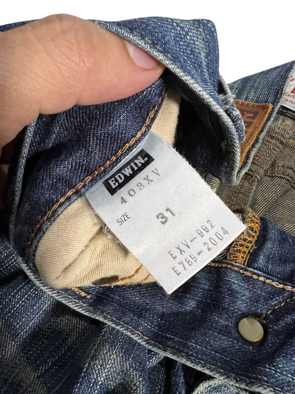 Japanese Brand Edwin Exclusive Vintage XV Mud Wash Denim Jean Japan Size US 33 - 17 Thumbnail