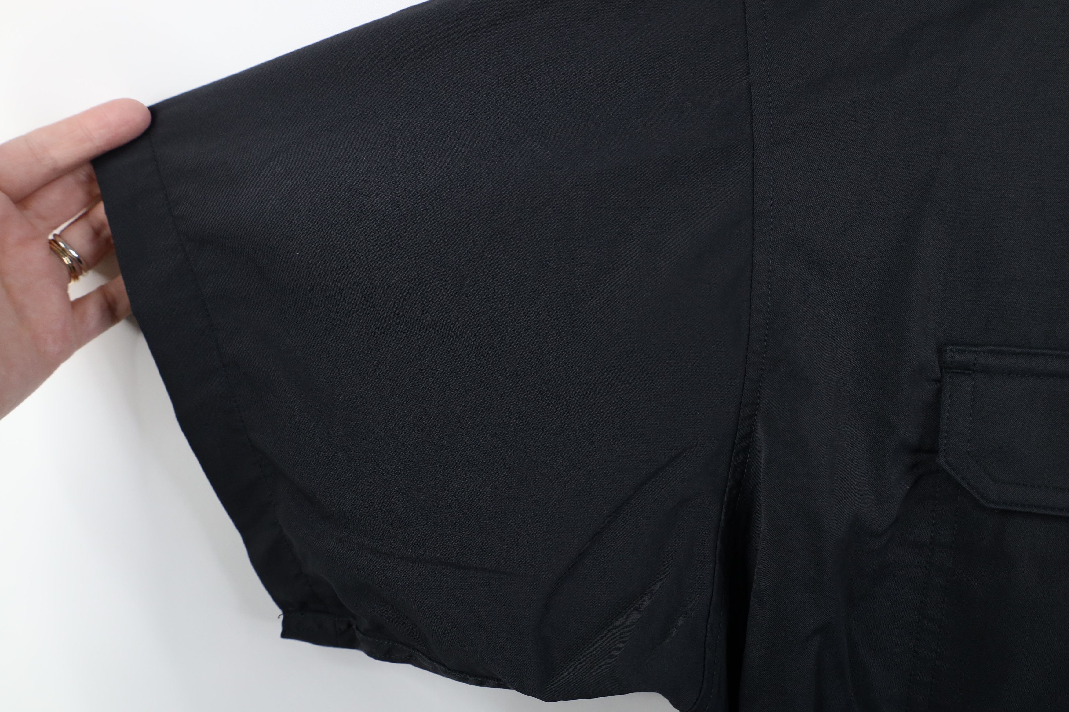 Vintage Poncho Fit Magnetic Pocket Short Sleeve Button Shirt Black Size US XL / EU 56 / 4 - 8 Thumbnail