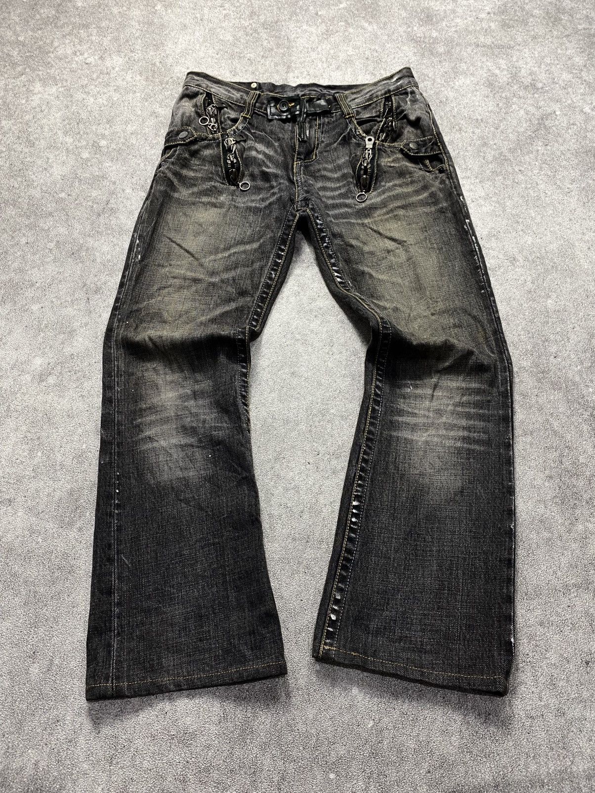 semanticdesign 2000s Semantic design raw distressed wash flare jean Size US 30 / EU 46 - 1 Thumbnail