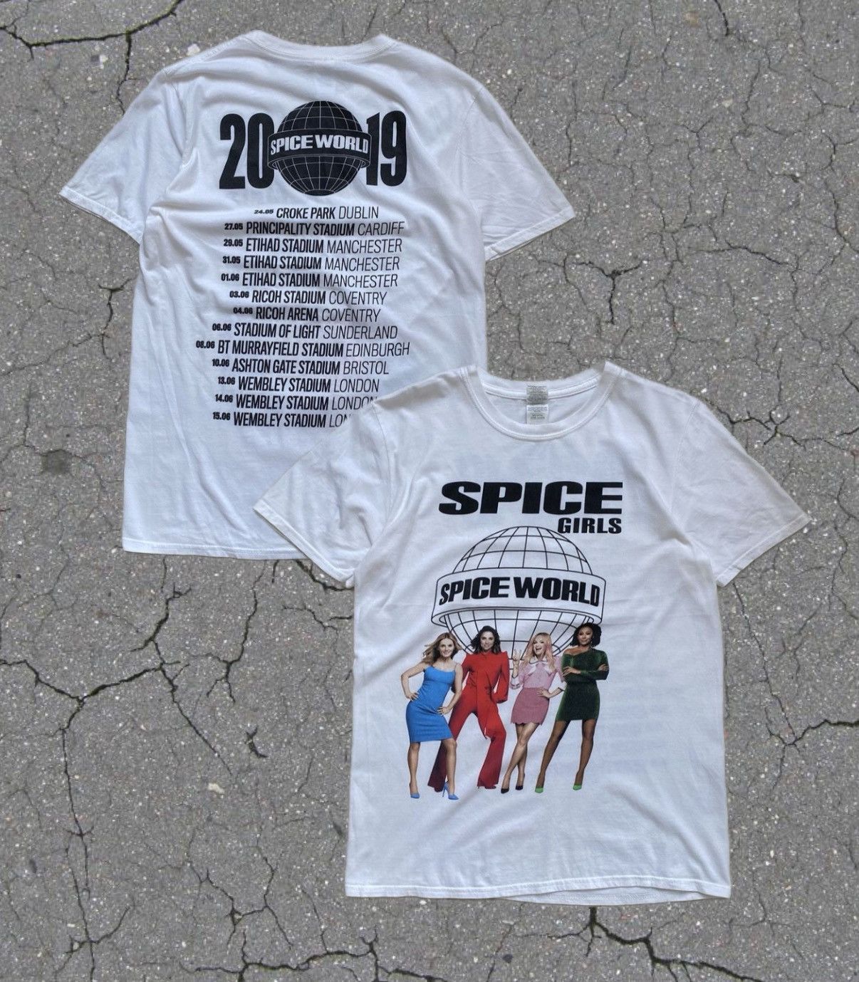 Band Tees 🎙️ Spice Girls 2019 Spice World Tour White Band Tee y2k Size US M / EU 48-50 / 2 - 1 Thumbnail