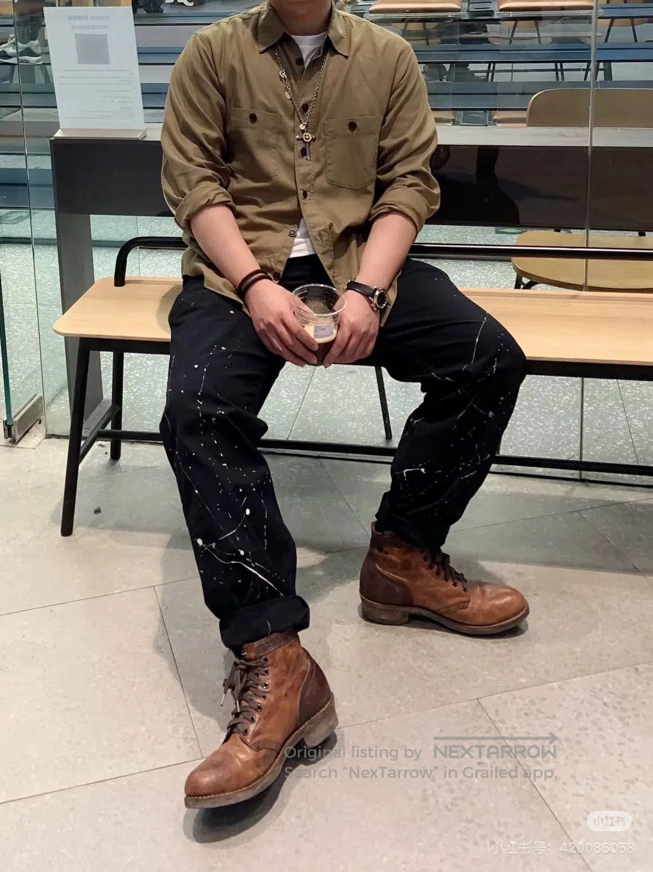 Visvim visvim ict chino pants with paint splatters. Size US 32 / EU 48 - 4 Thumbnail