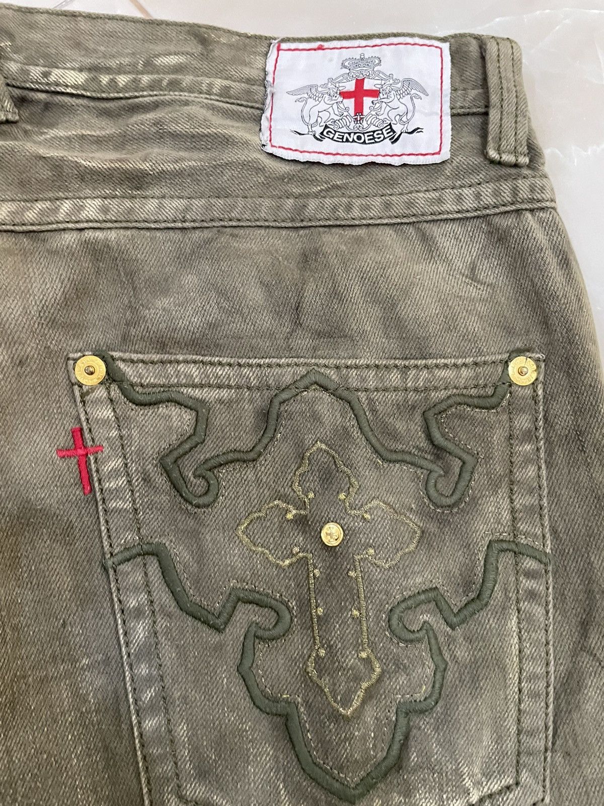 Japanese Brand RARE Genoese Tante Cose Boune A Tutti Faded Jeans Size US 34 / EU 50 - 14 Thumbnail