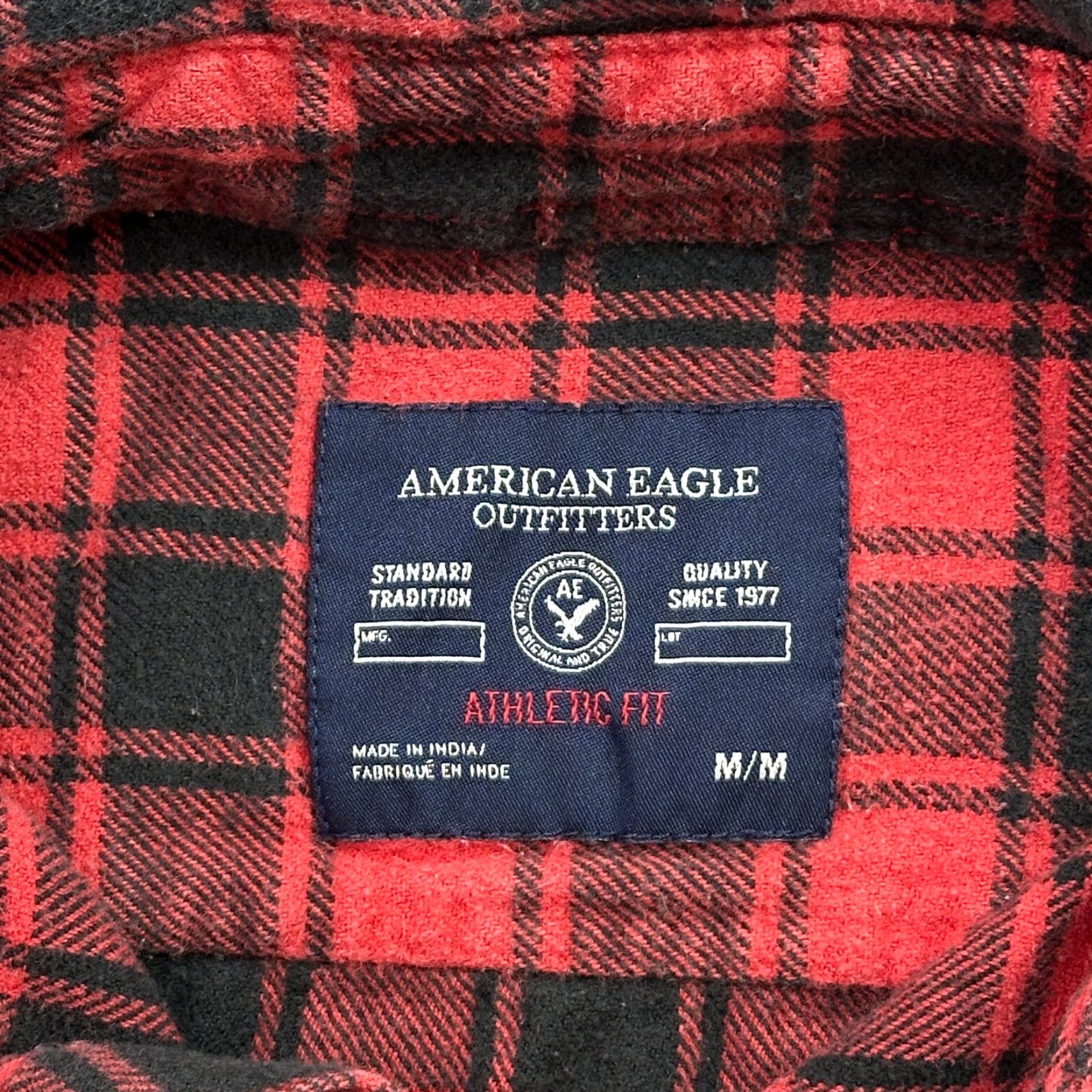 American Eagle Outfitters VINTAGE American Eagle Outfitters Shirt Mens Medium Red Buffalo Plaid Athletic Fit Flannel Preppy Size US M / EU 48-50 / 2 - 5 Thumbnail