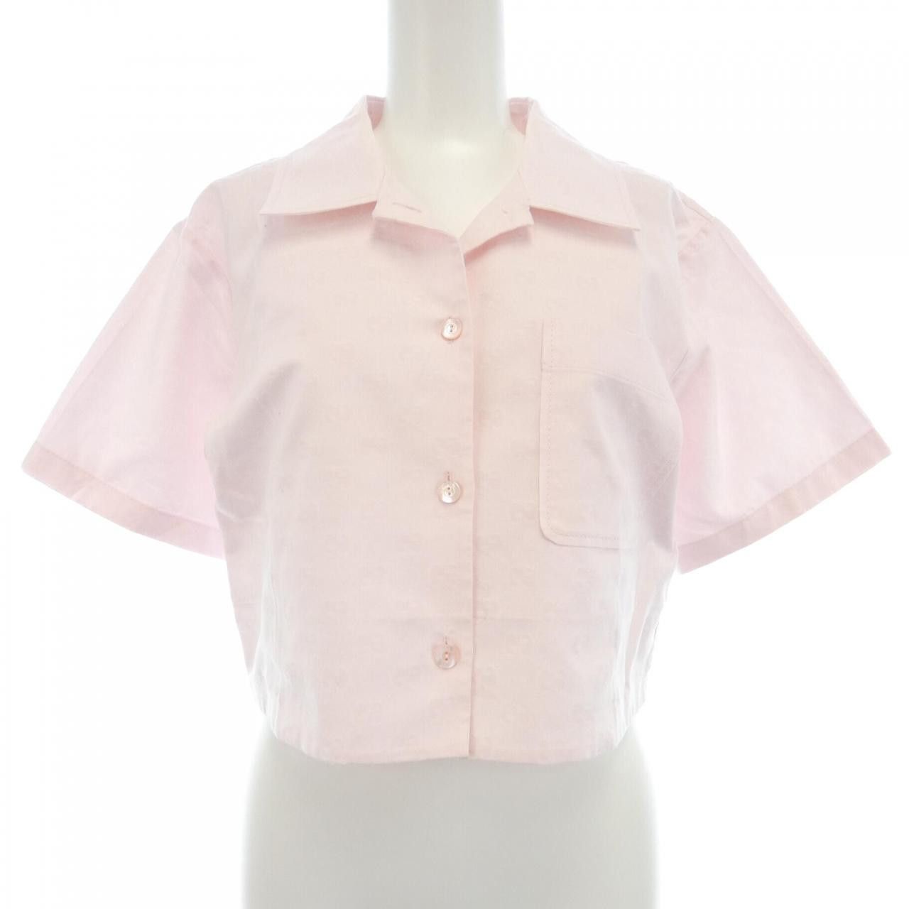 Gucci Gucci Gucci GG Cotton Gabardine Shirt Textile Tops 784901ZAQUK DUTY FREE for USA Size ONE SIZE - 1 Thumbnail