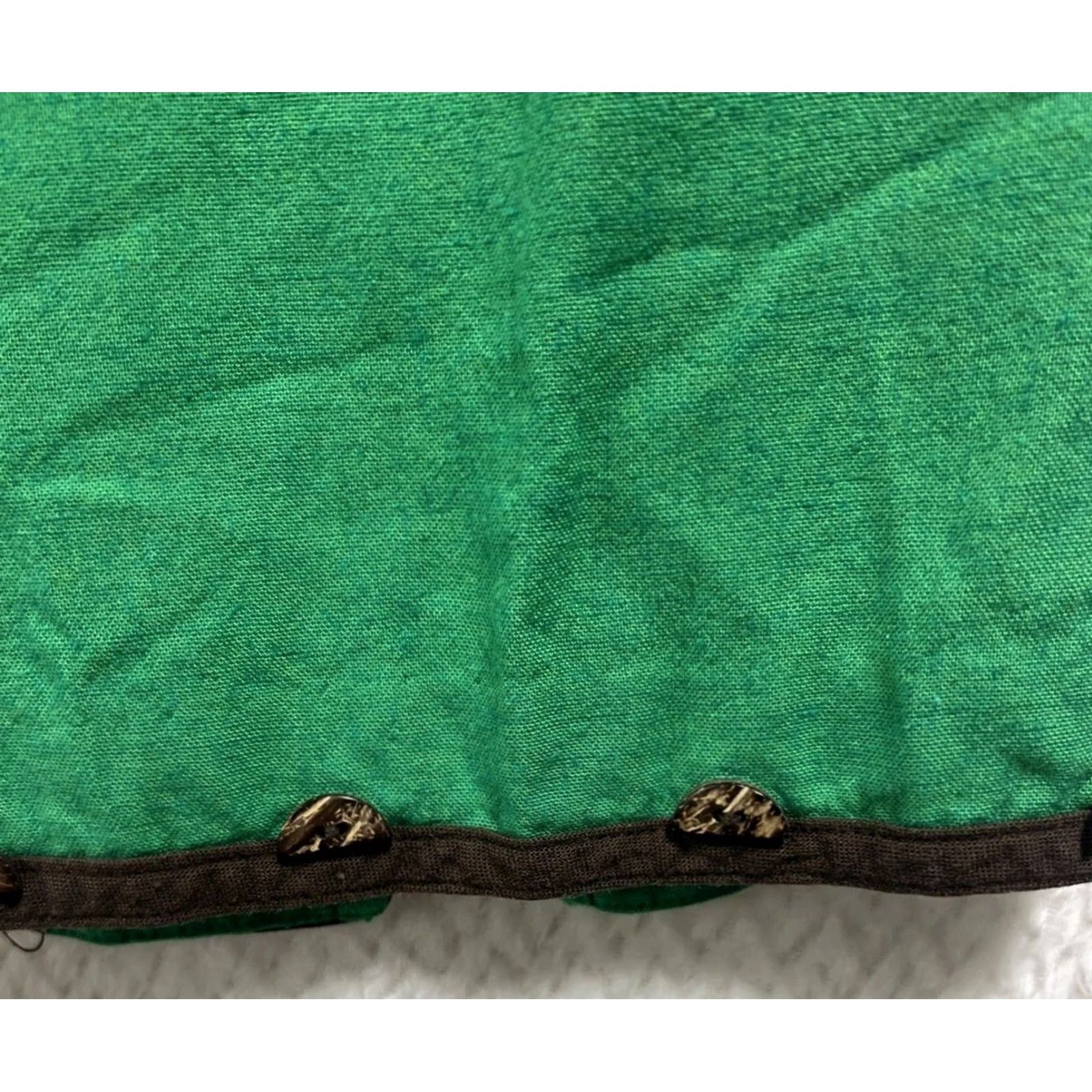 Vintage VINTAGE Sharon Young Linen Blend Pants Women's Size 10 Green Boho Cropped 20in Inseam USA Size 32" / US 10 / IT 46 - 6 Thumbnail
